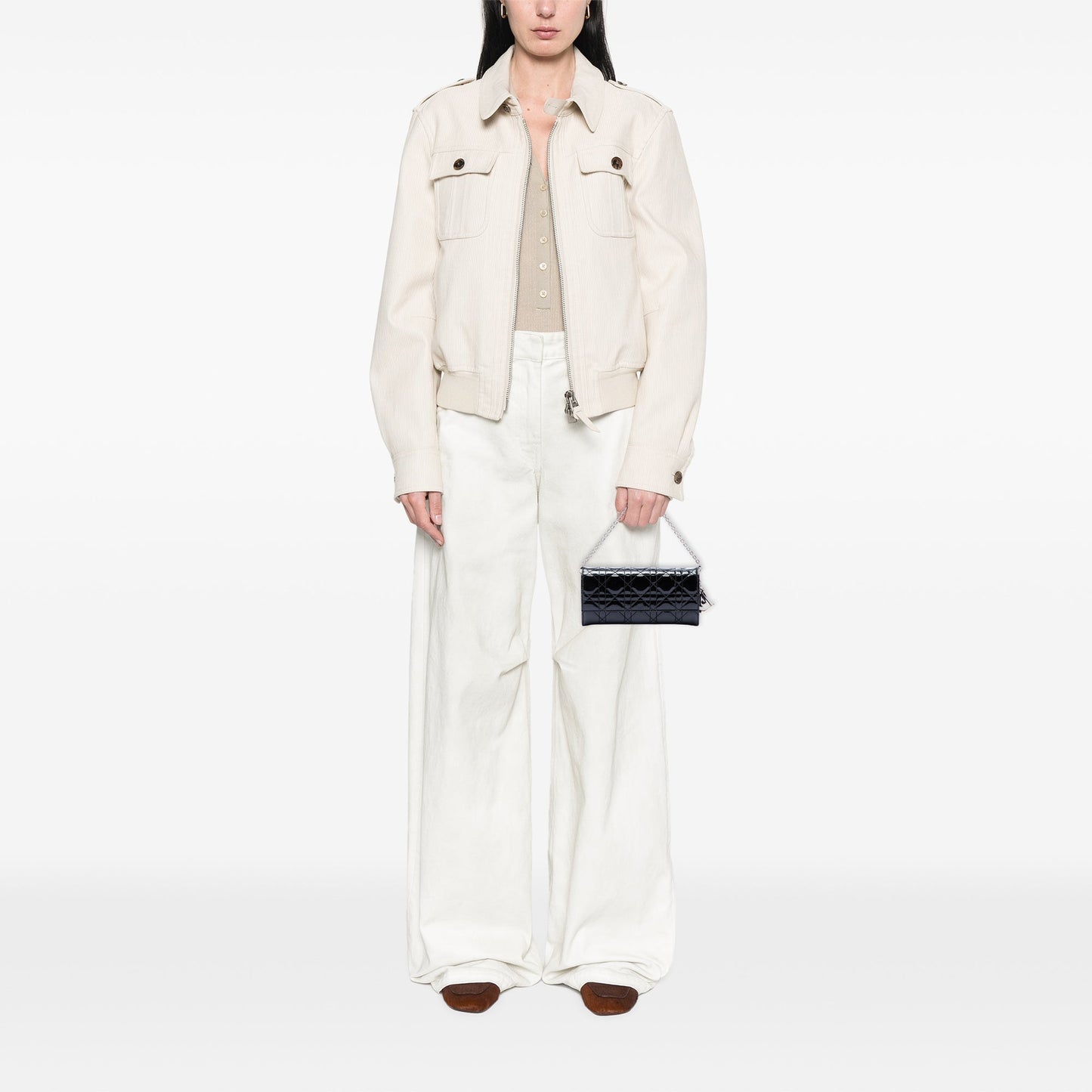 Dior Patent Cannage Lady Dior Wallet On Chain