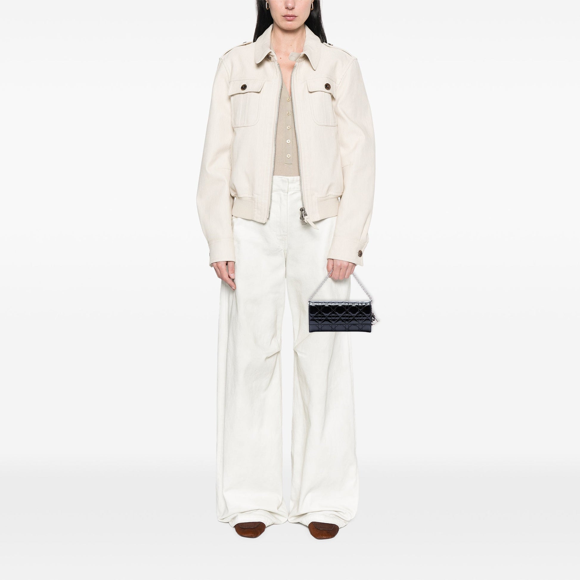 Dior Patent Cannage Lady Dior Wallet On Chain