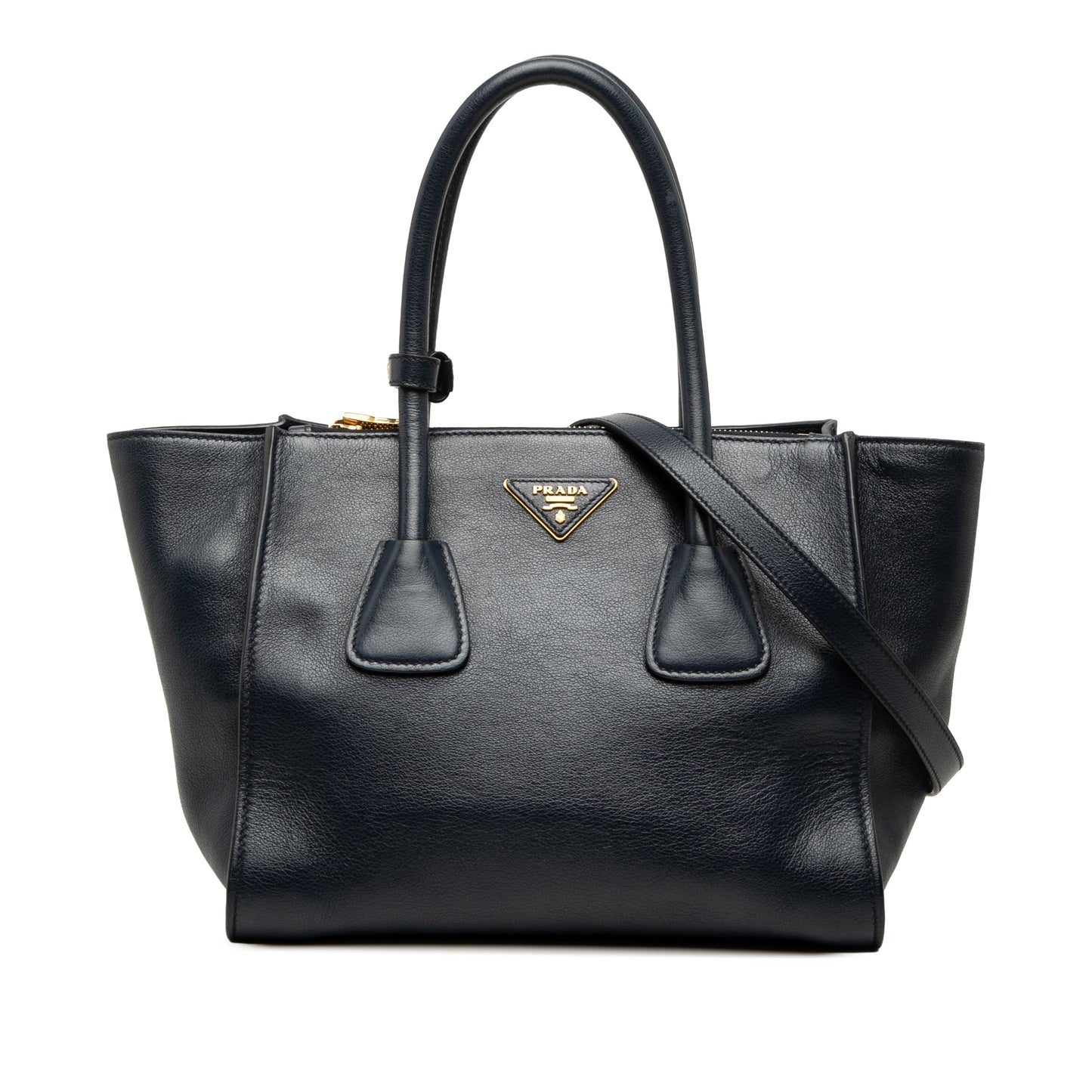 Prada Glace Calf Twin Pocket Double Handle Satchel