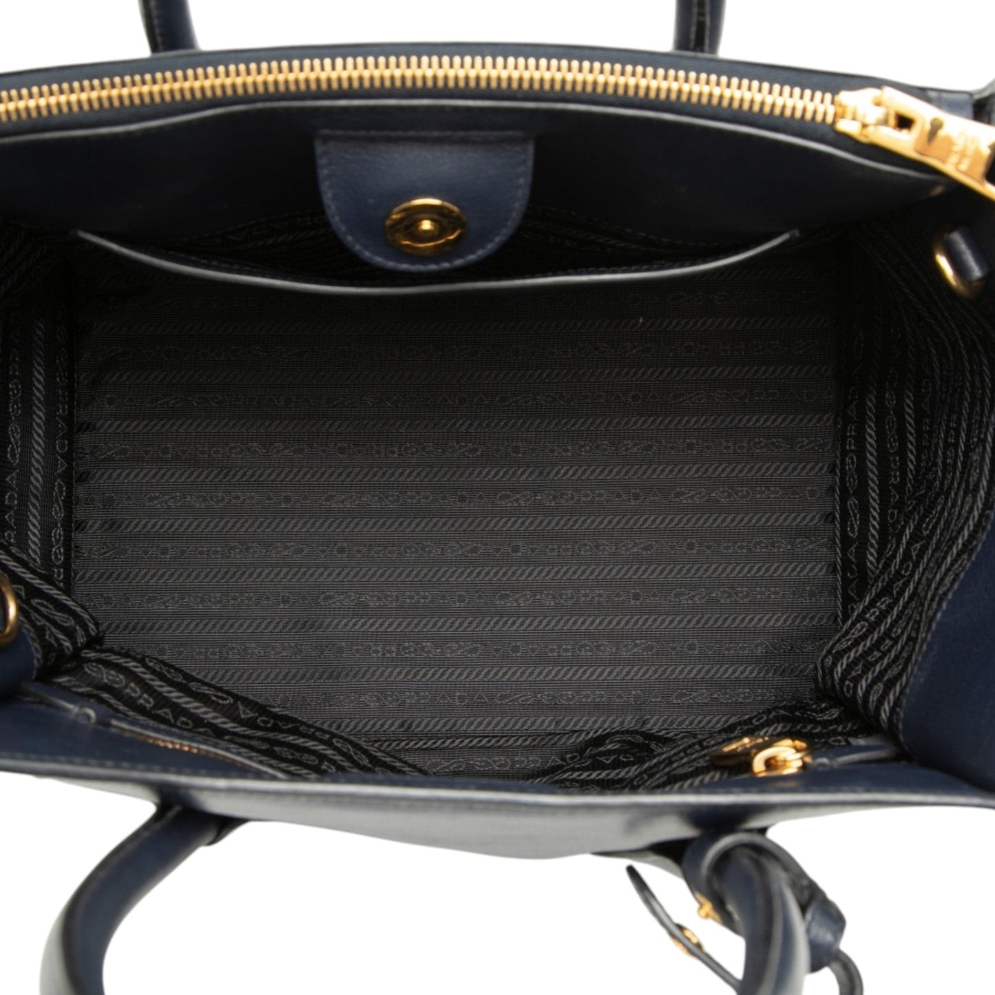 Prada Glace Calf Twin Pocket Double Handle Satchel