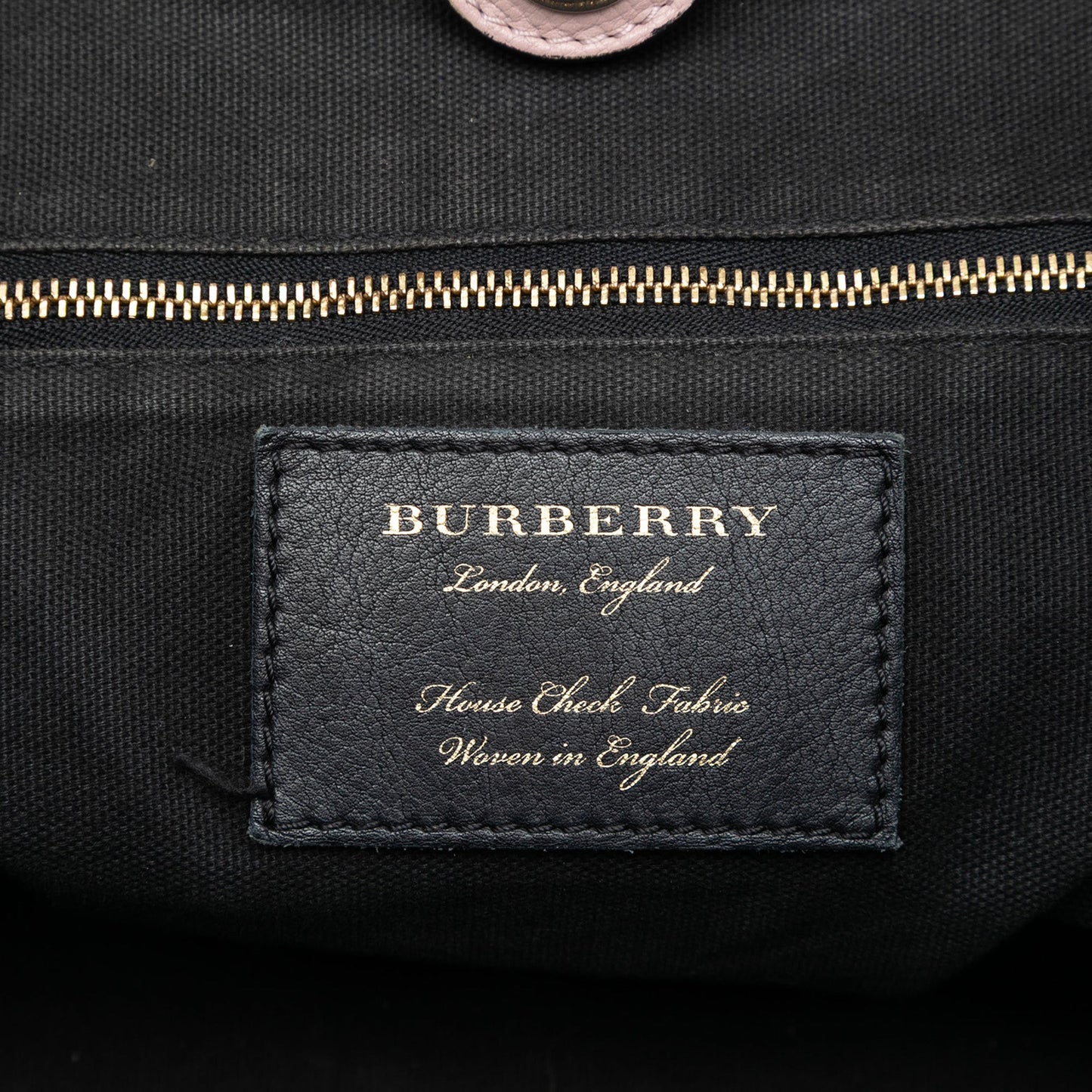 Burberry Small Leather and House Check Canvas Canterbury Tote