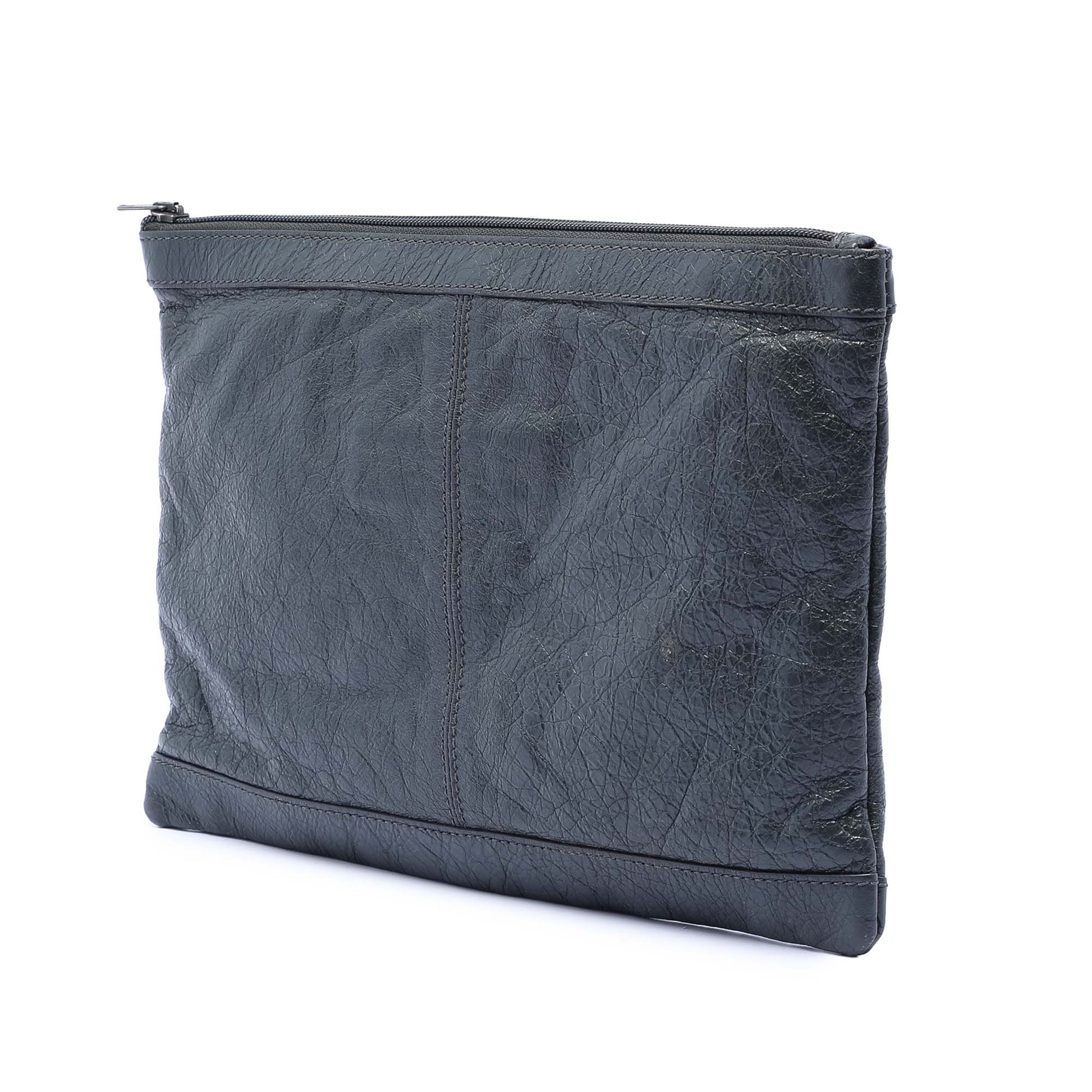 Balenciaga Lambskin Motocross Classic Clip M Clutch