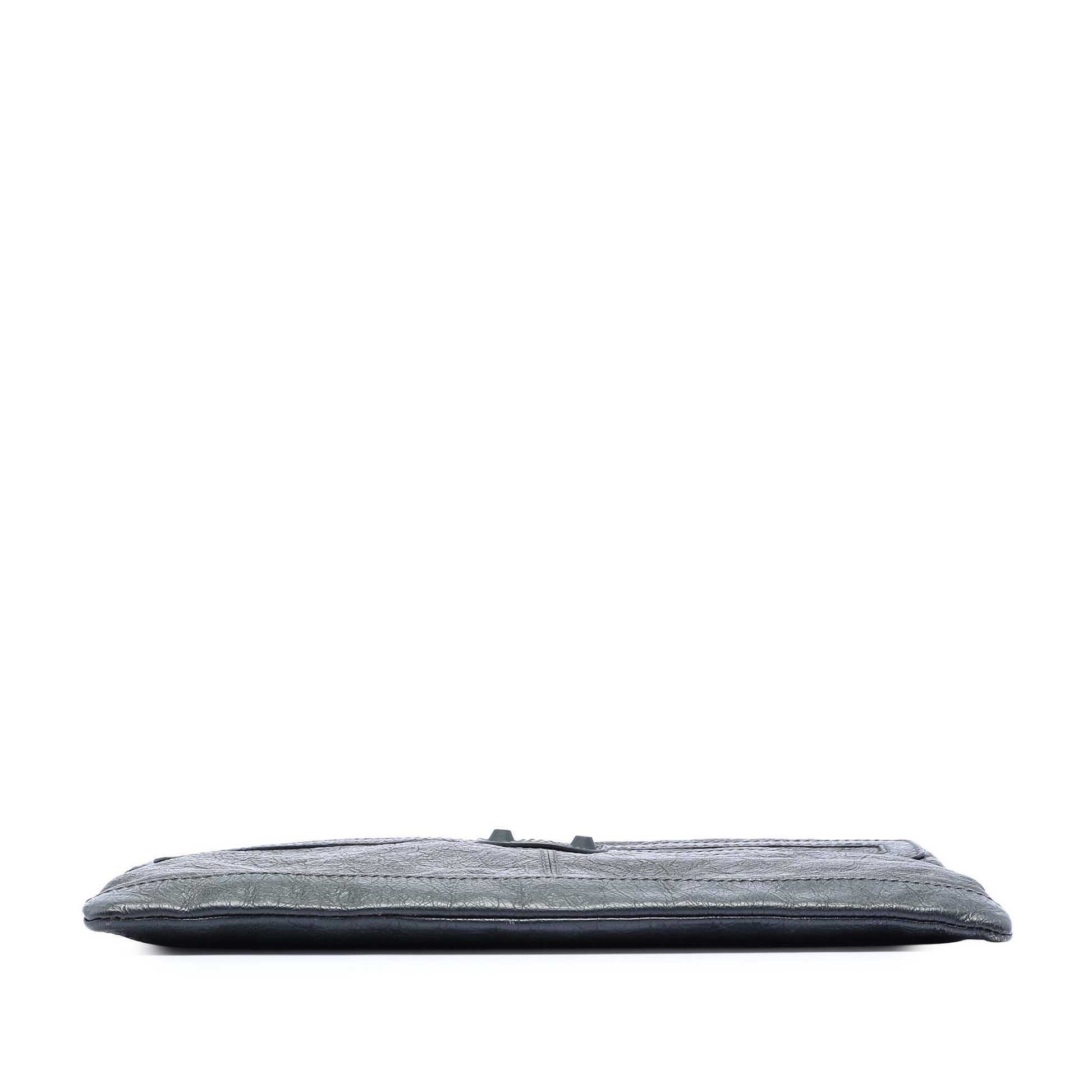Balenciaga Lambskin Motocross Classic Clip M Clutch