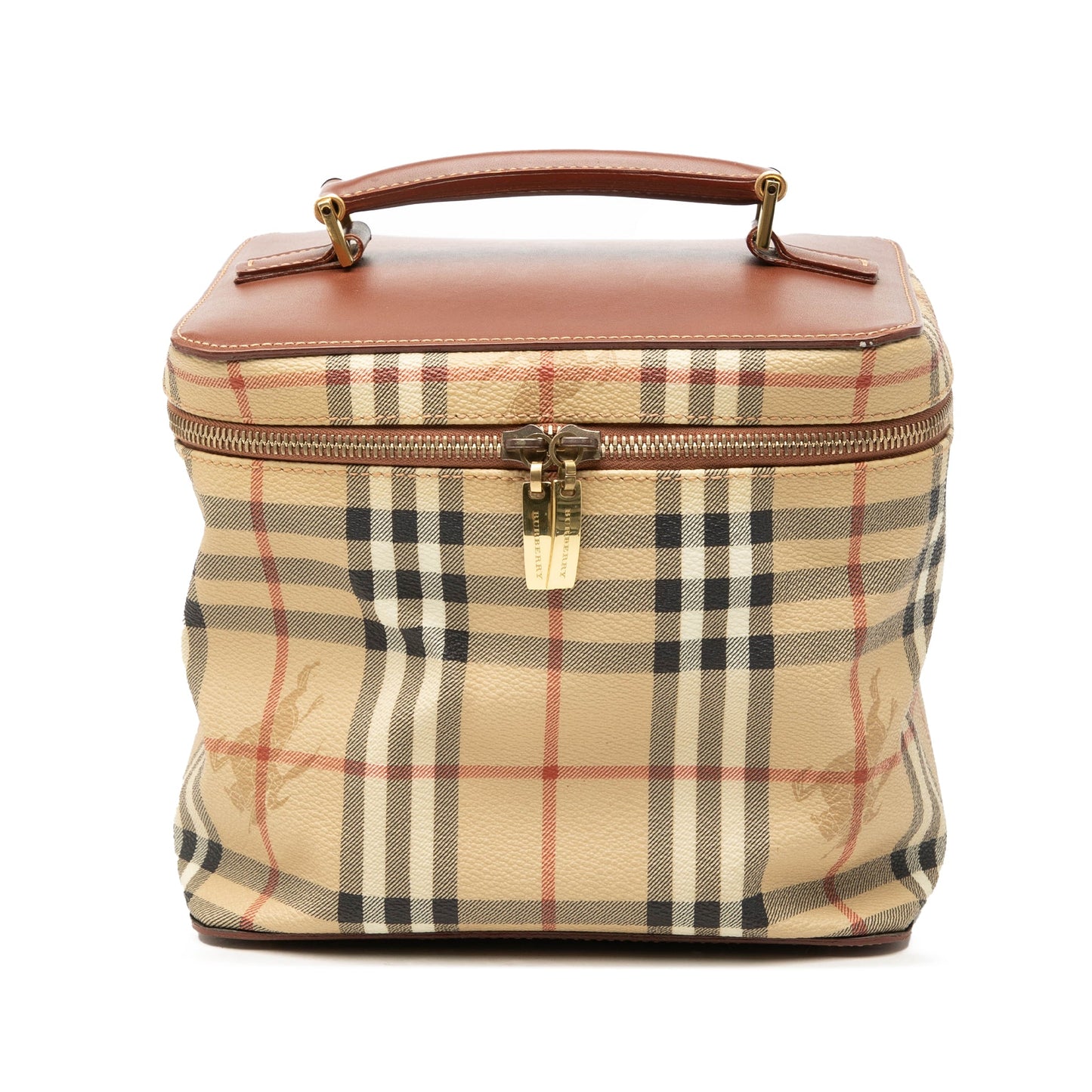 Burberry Haymarket Check Coated Canvas Vanity Bag
