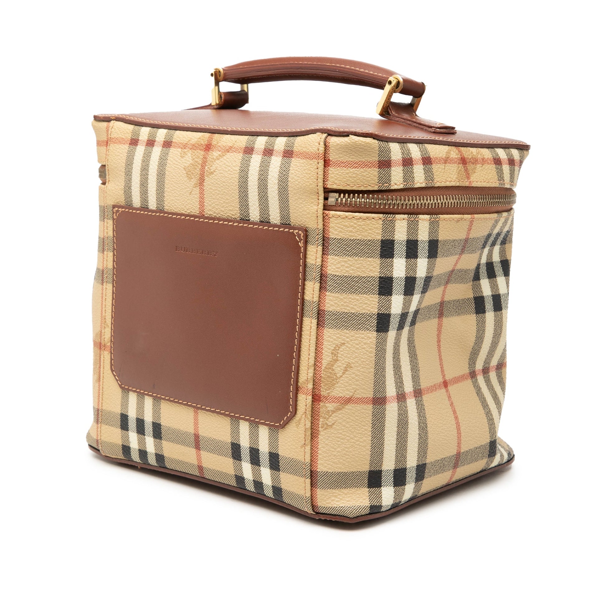 Burberry Haymarket Check Coated Canvas Vanity Bag
