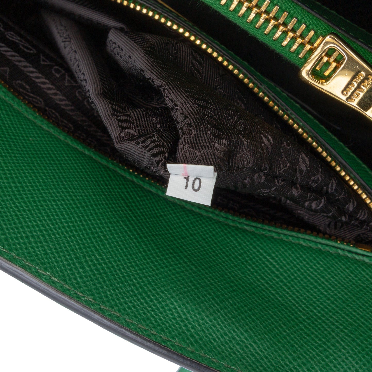 Prada Studded Saffiano Cuir Promenade Satchel