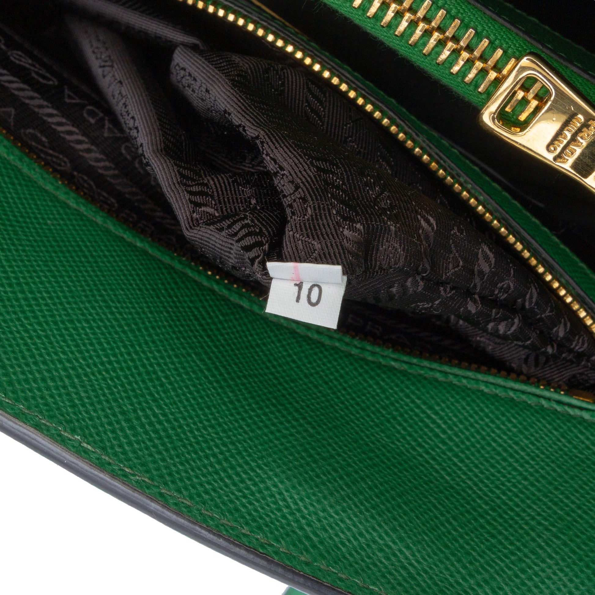 Prada Studded Saffiano Cuir Promenade Satchel