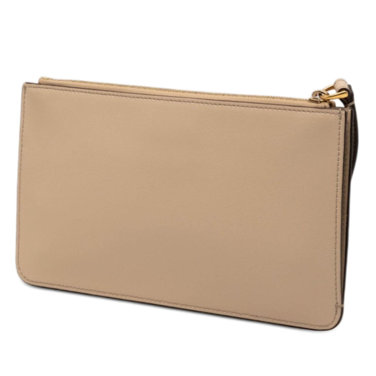 Studded Leather Slim Wristlet Clutch