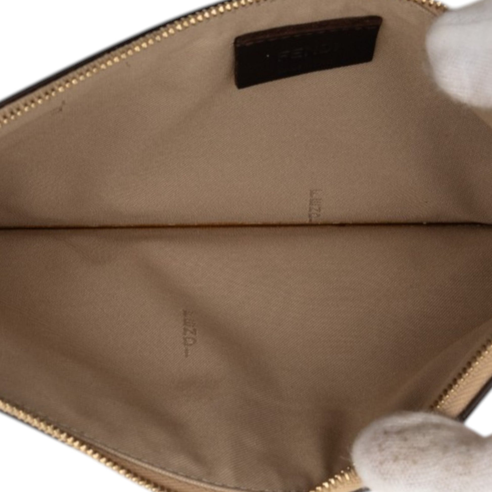 Studded Leather Slim Wristlet Clutch