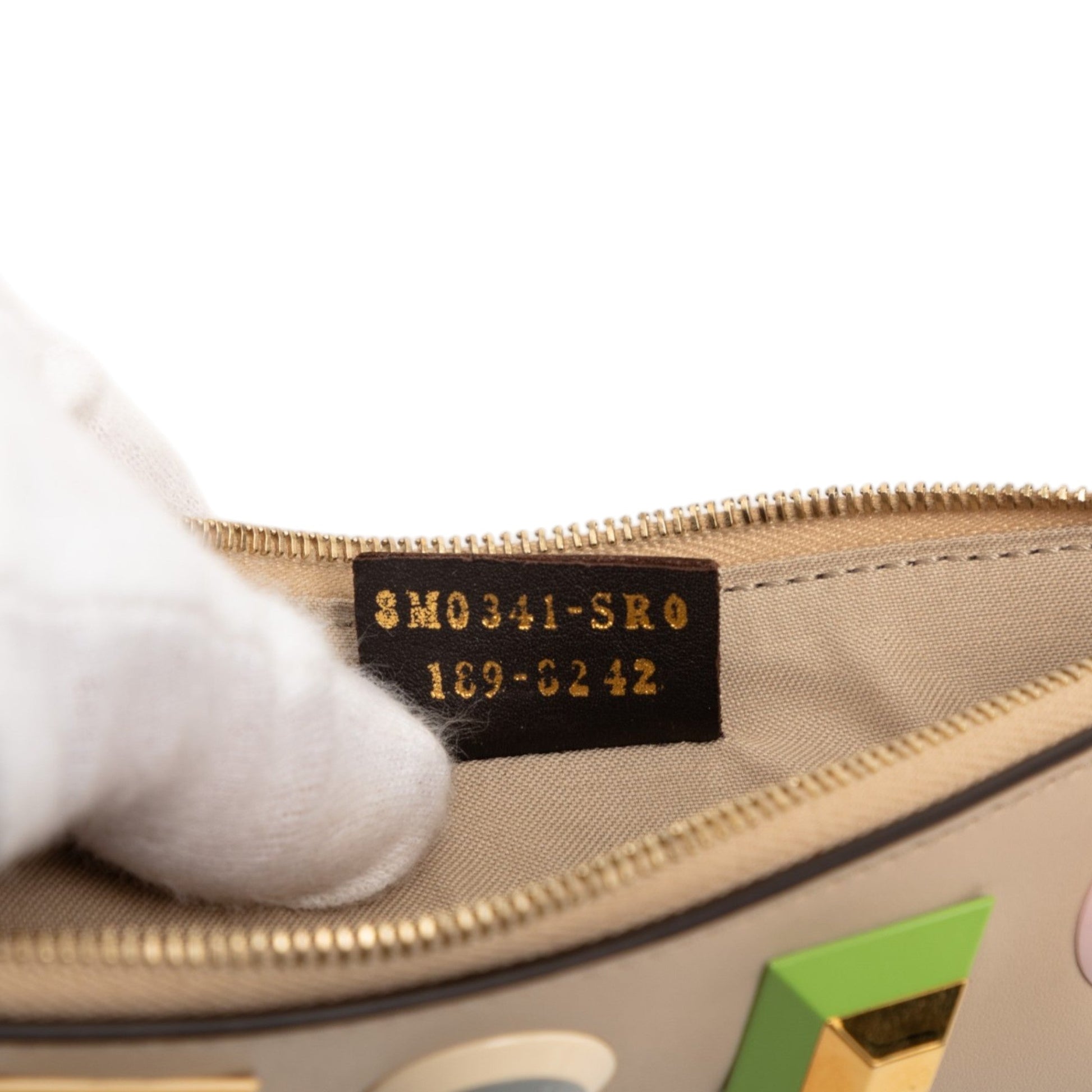 Studded Leather Slim Wristlet Clutch