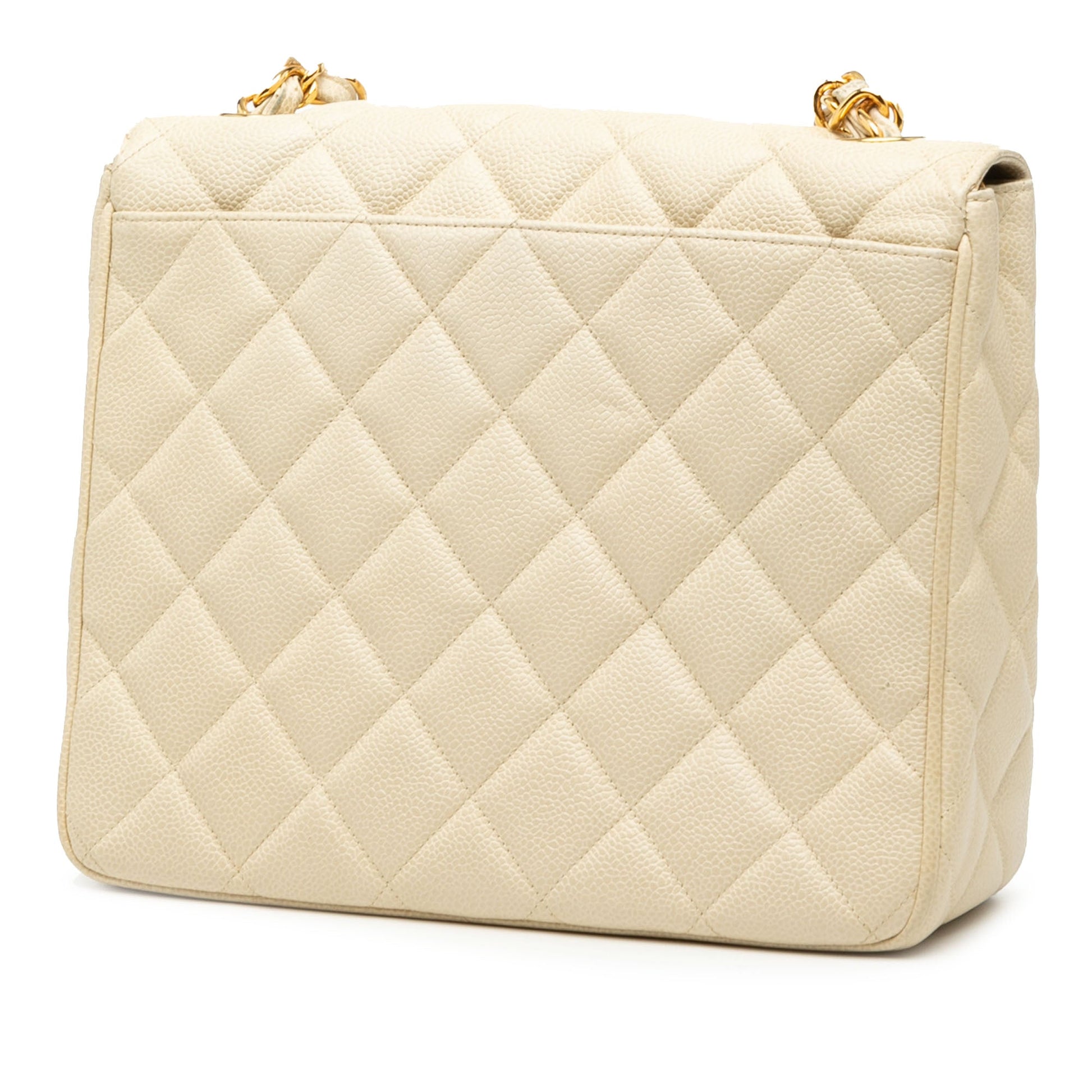 Chanel XL CC Quilted Caviar Square Single Flap