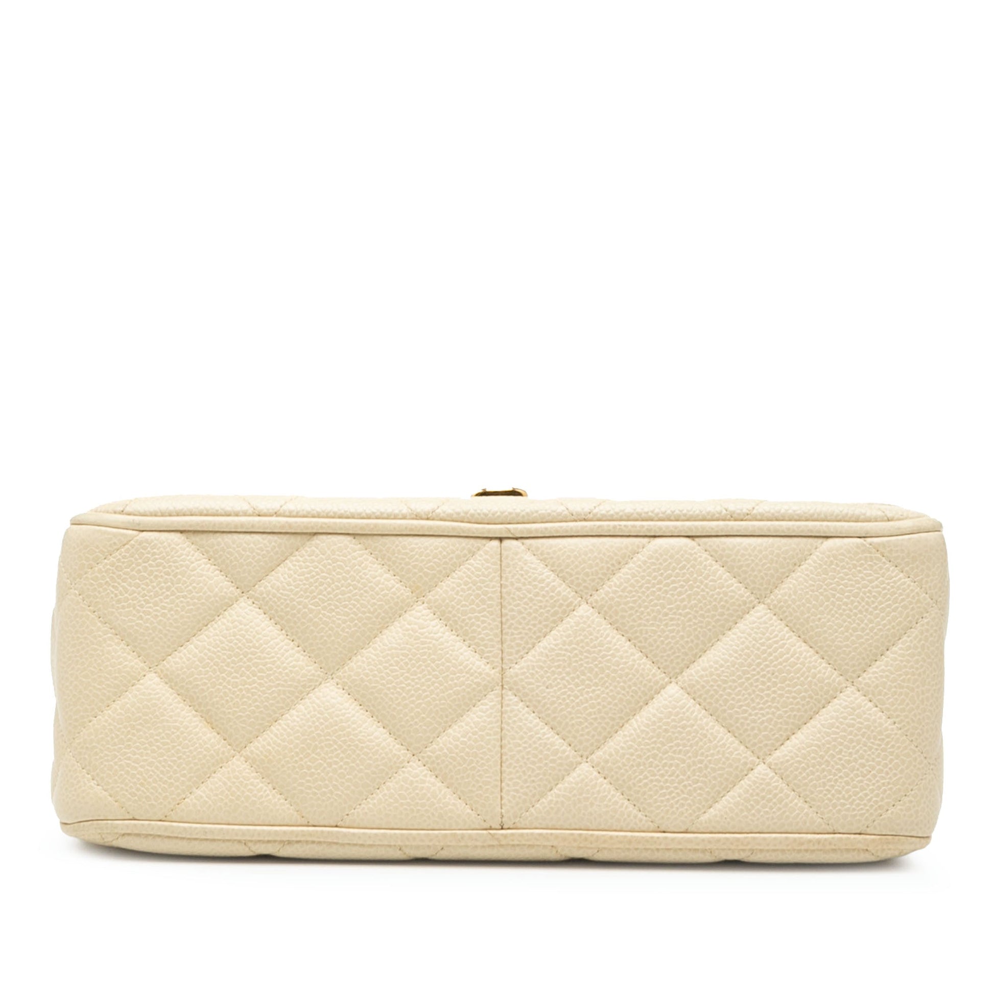 Chanel XL CC Quilted Caviar Square Single Flap