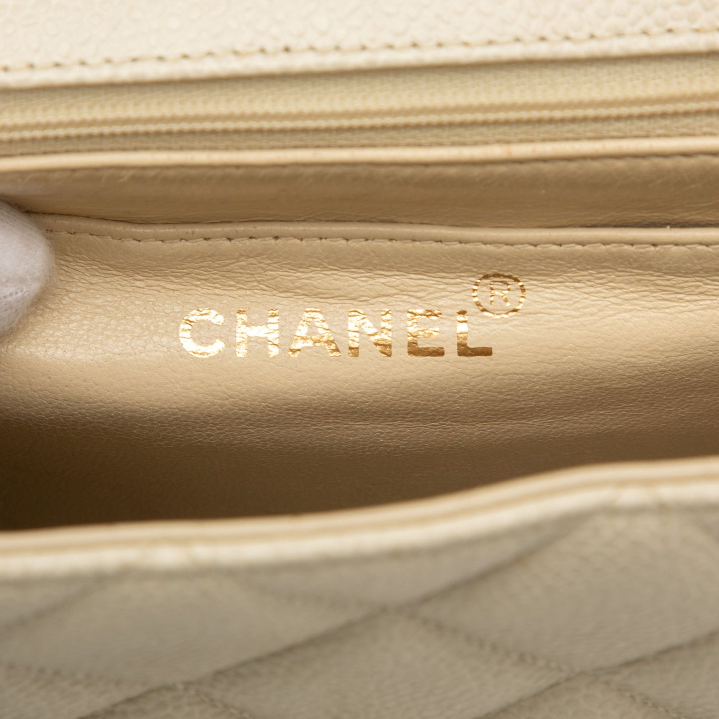 Chanel XL CC Quilted Caviar Square Single Flap