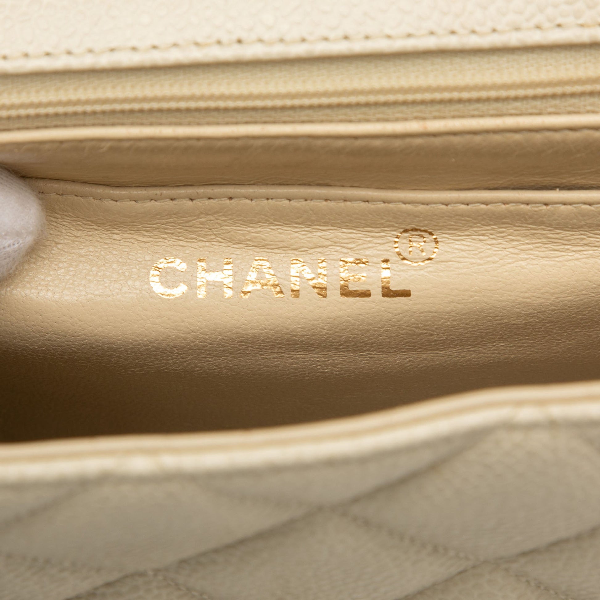 Chanel XL CC Quilted Caviar Square Single Flap