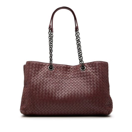 Bottega Veneta Large Nappa Intrecciato Double Chain Tote