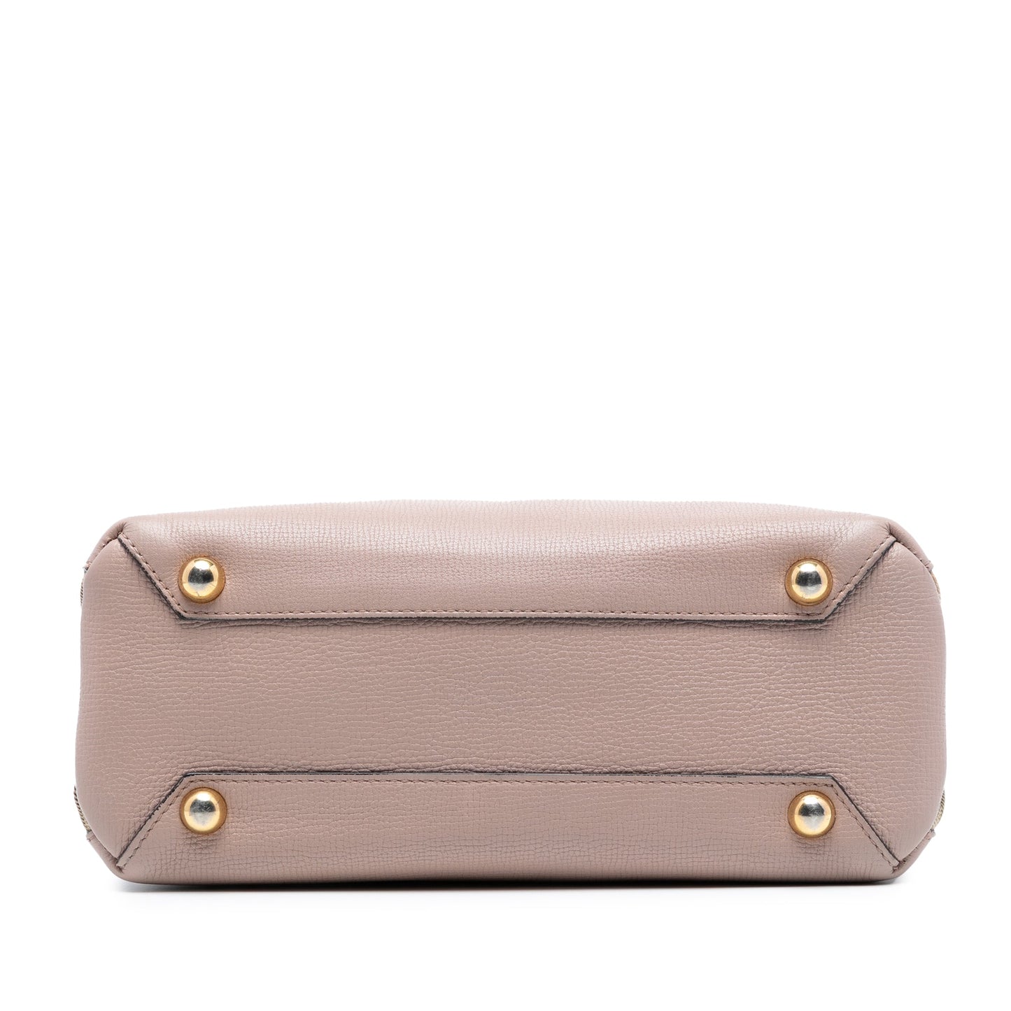 Burberry Small Grainy Calfskin and House Check Banner Satchel
