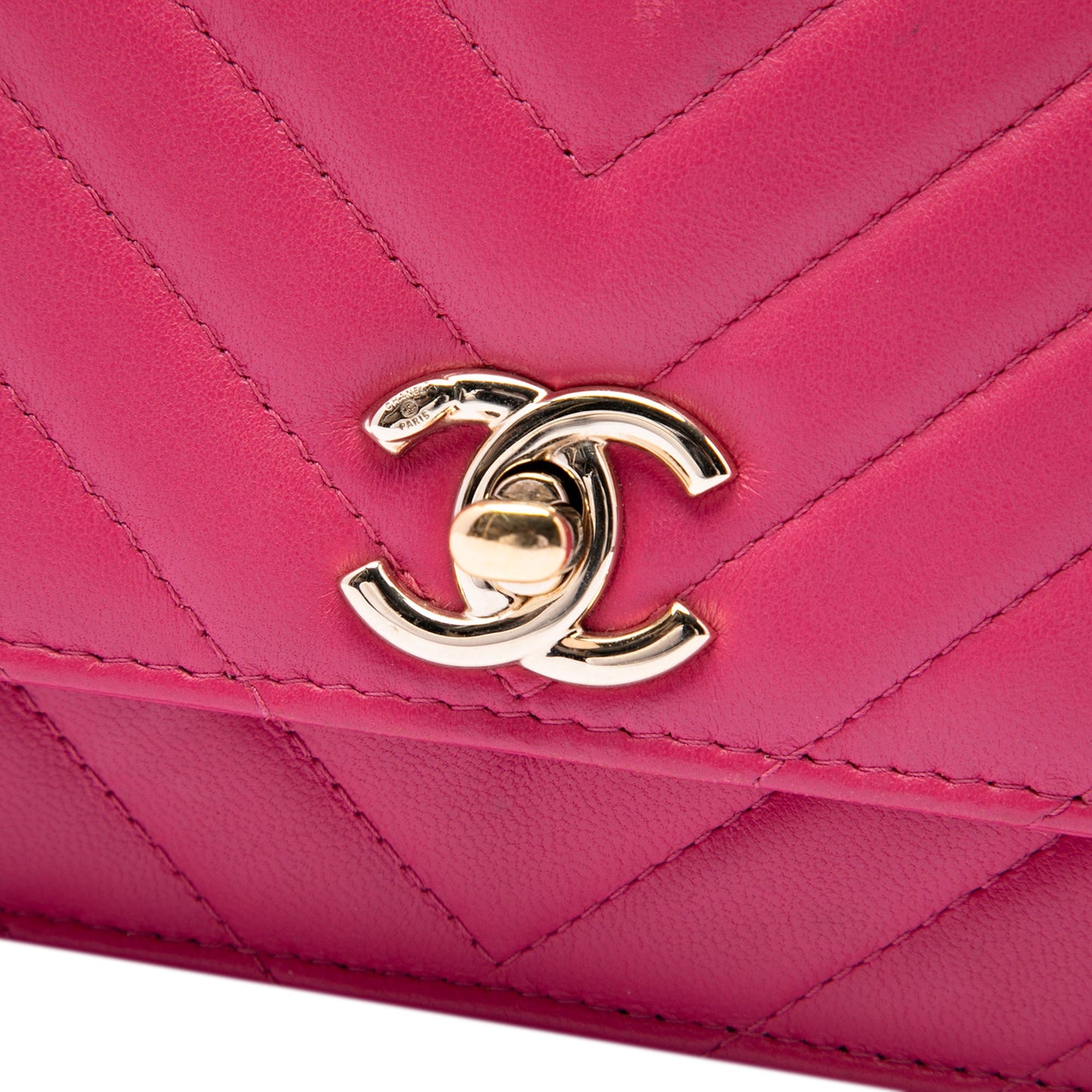 Chanel Chevron Lambskin Trendy CC Wallet on Chain