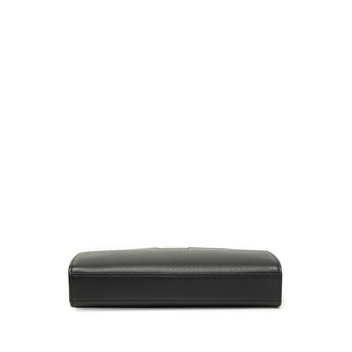 Burberry Check Embossed Leather Trimmed Clutch
