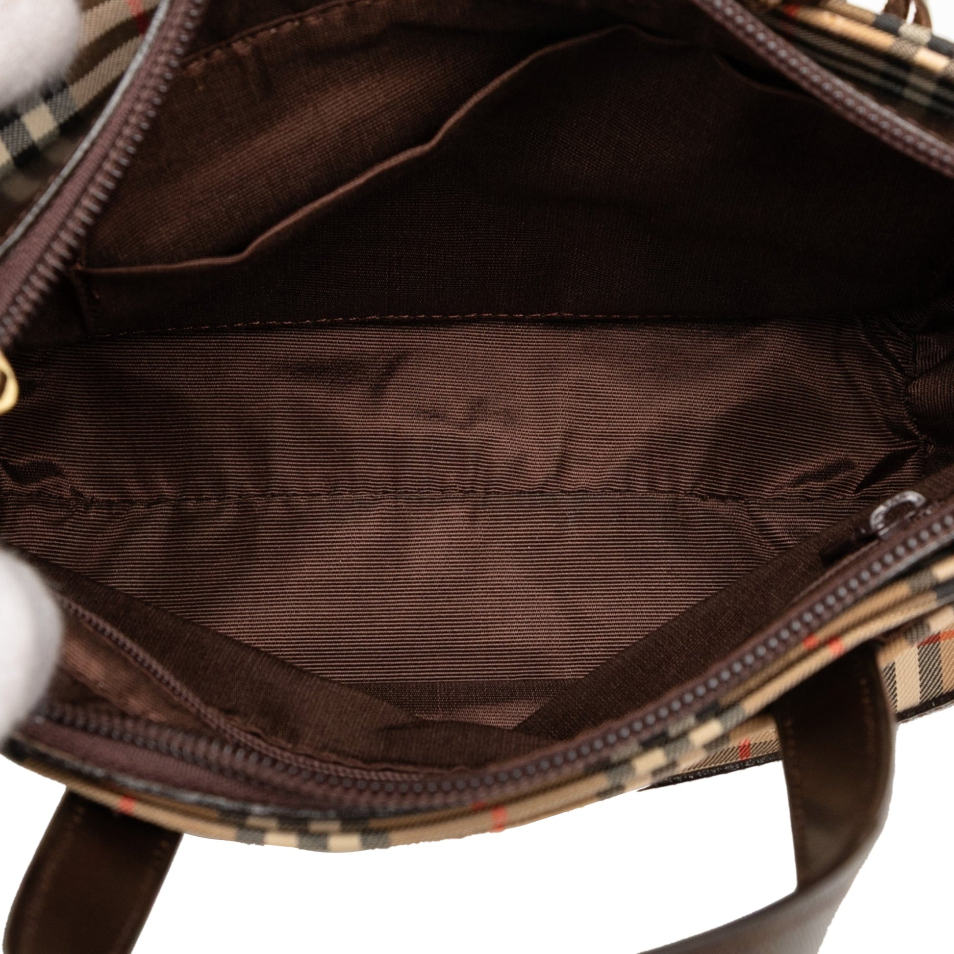 Burberry Haymarket Check Canvas Handbag