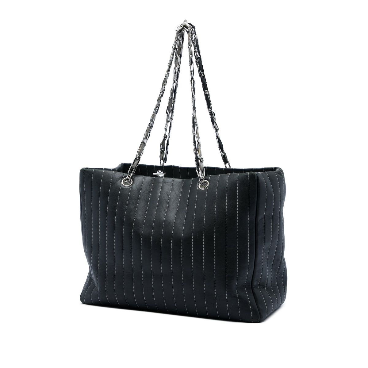 Chanel Large Lambskin Vertical Quilted Mademoiselle Tote