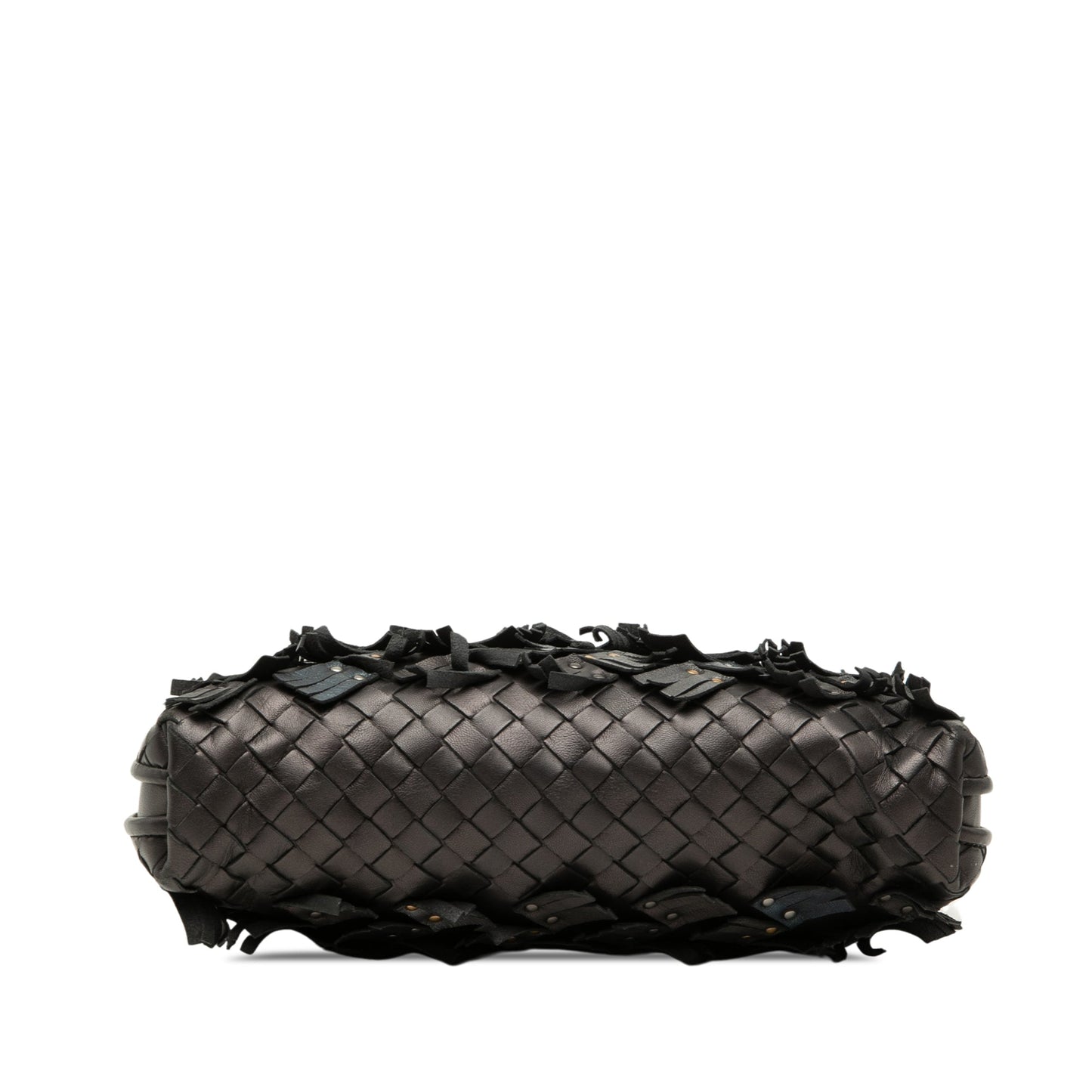 Bottega Veneta Metallic Multicolor Nappa Intrecciato Fringe Studded Nodini Crossbody
