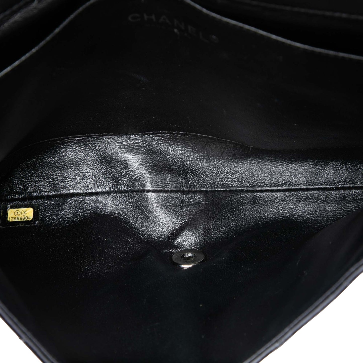 Chanel CC Quilted Patent Flap Clutch with Chain