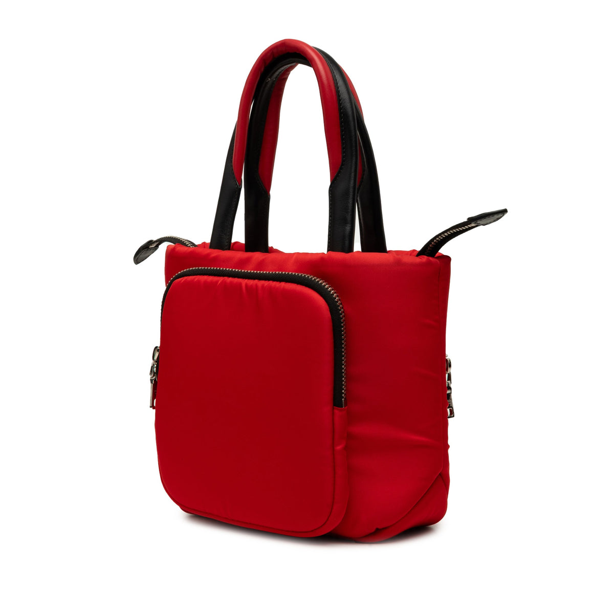 Prada Small Tessuto Pocket Cargo Tote — Red