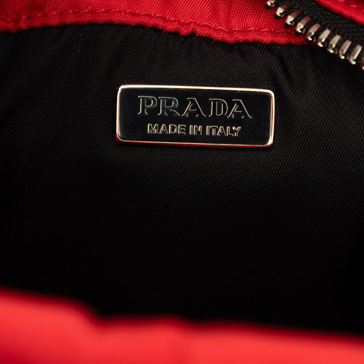 Prada Small Tessuto Pocket Cargo Tote — Red