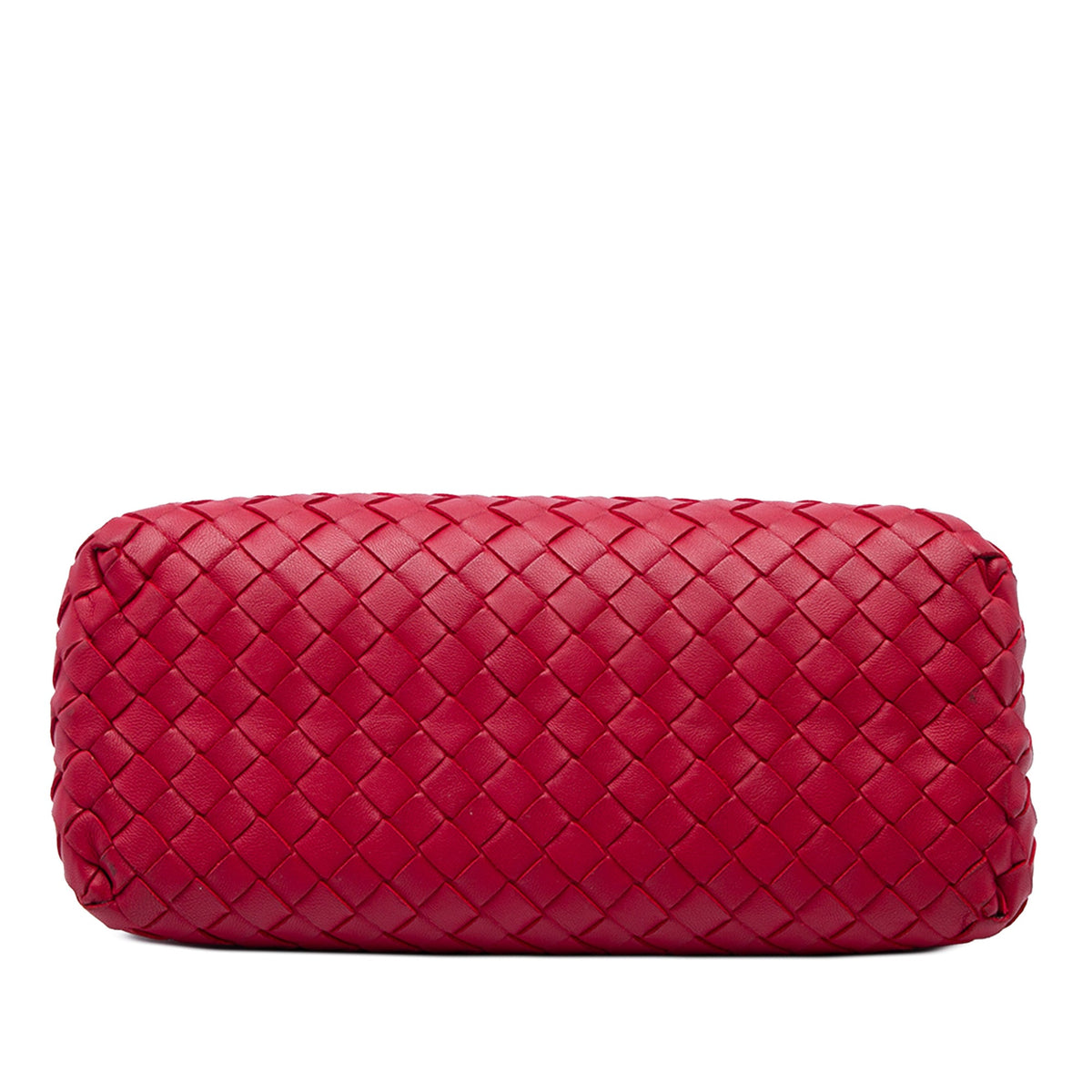 Bottega Veneta Nappa Intrecciato Double Zip Crossbody — Red