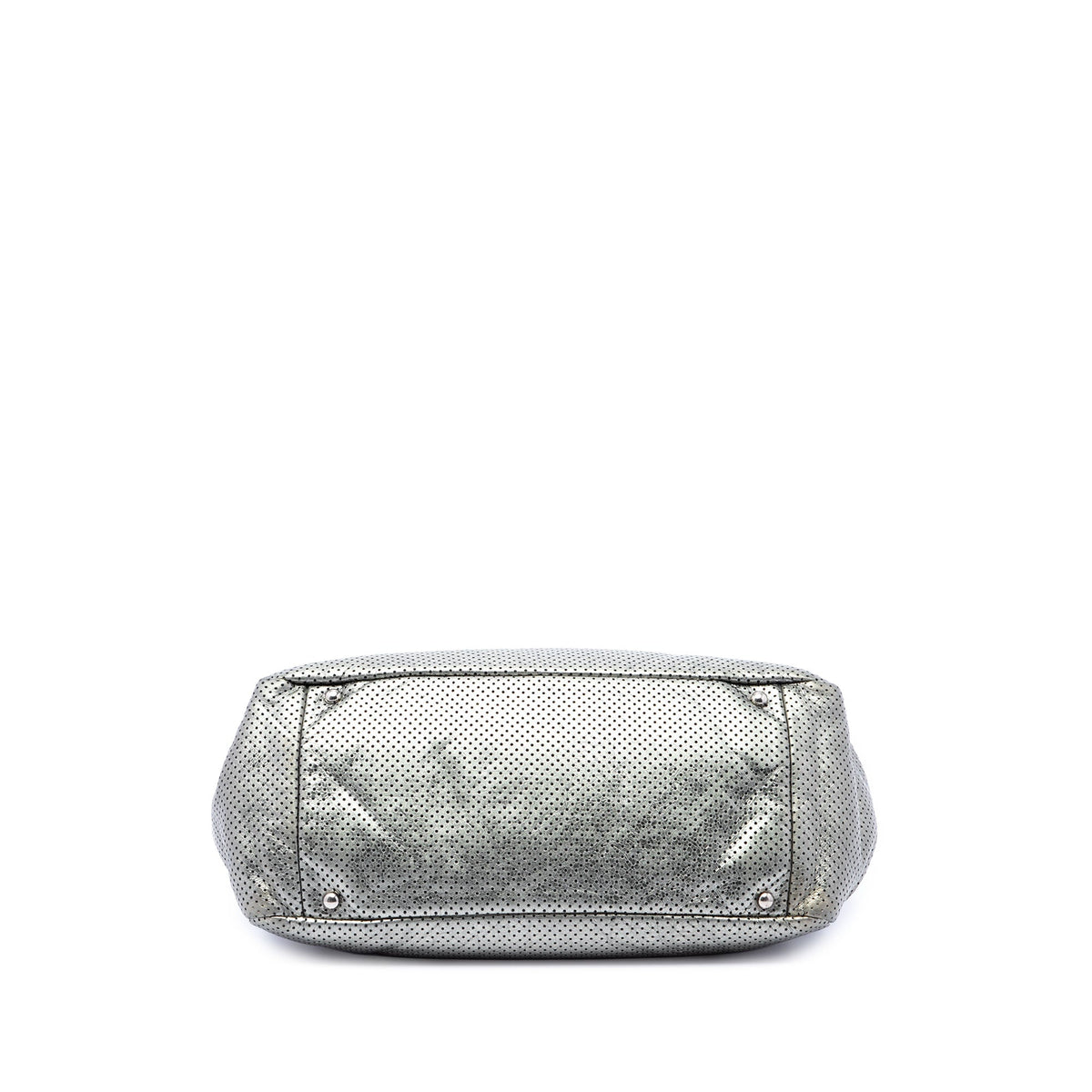 Chanel Metallic Perforated Calfskin Reissue 2.55 Drill Accordion Flap — Silver
