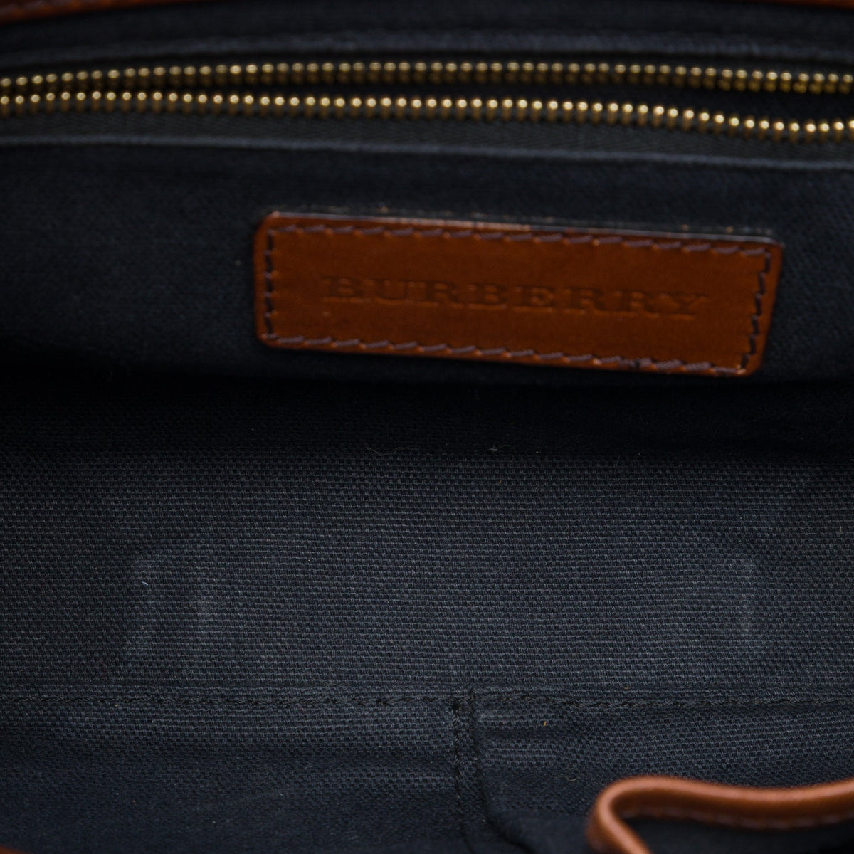 Burberry Leather and House Check Canvas Bridle Abbott Crossbody