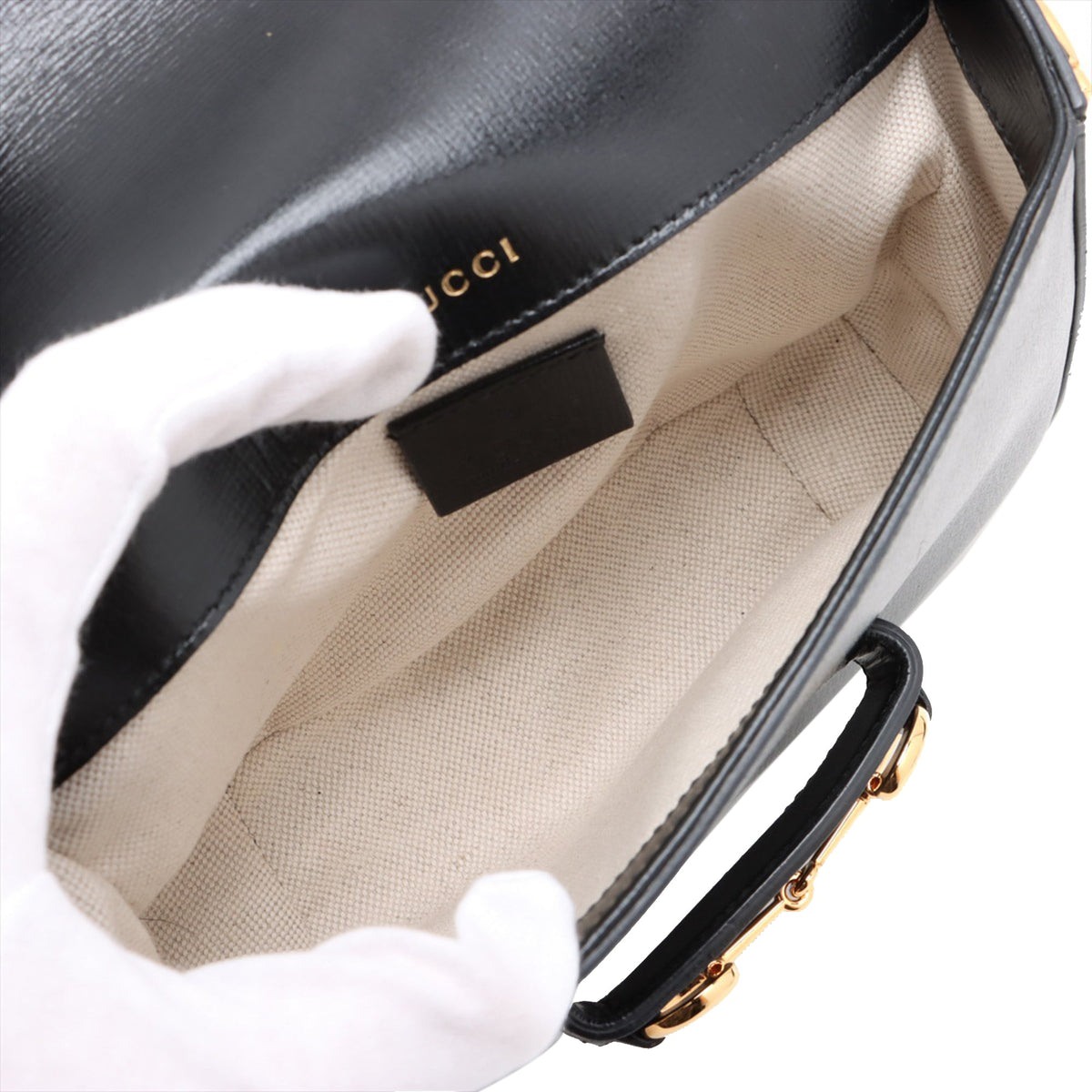 Gucci Small Calfskin Web Horsebit 1955 Crossbody