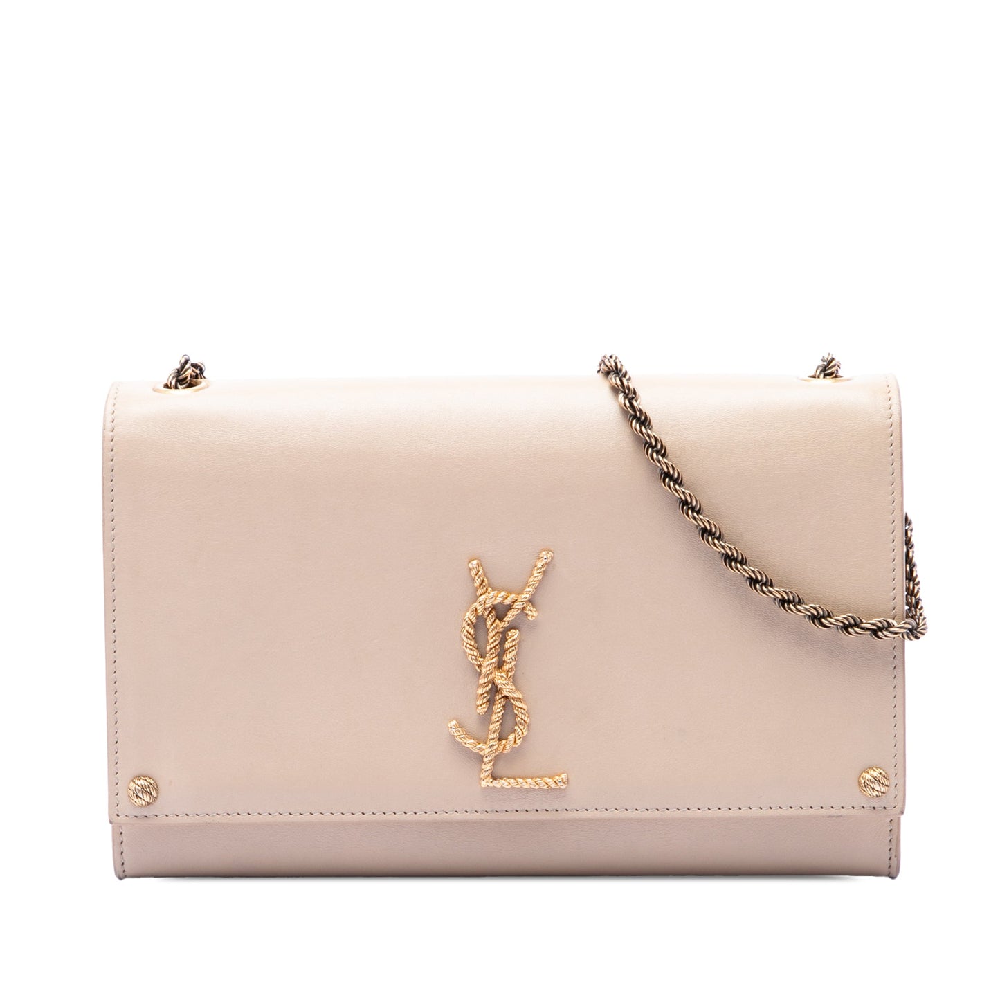 Saint Laurent Medium Smooth Calfskin Braided Monogram Kate Crossbody