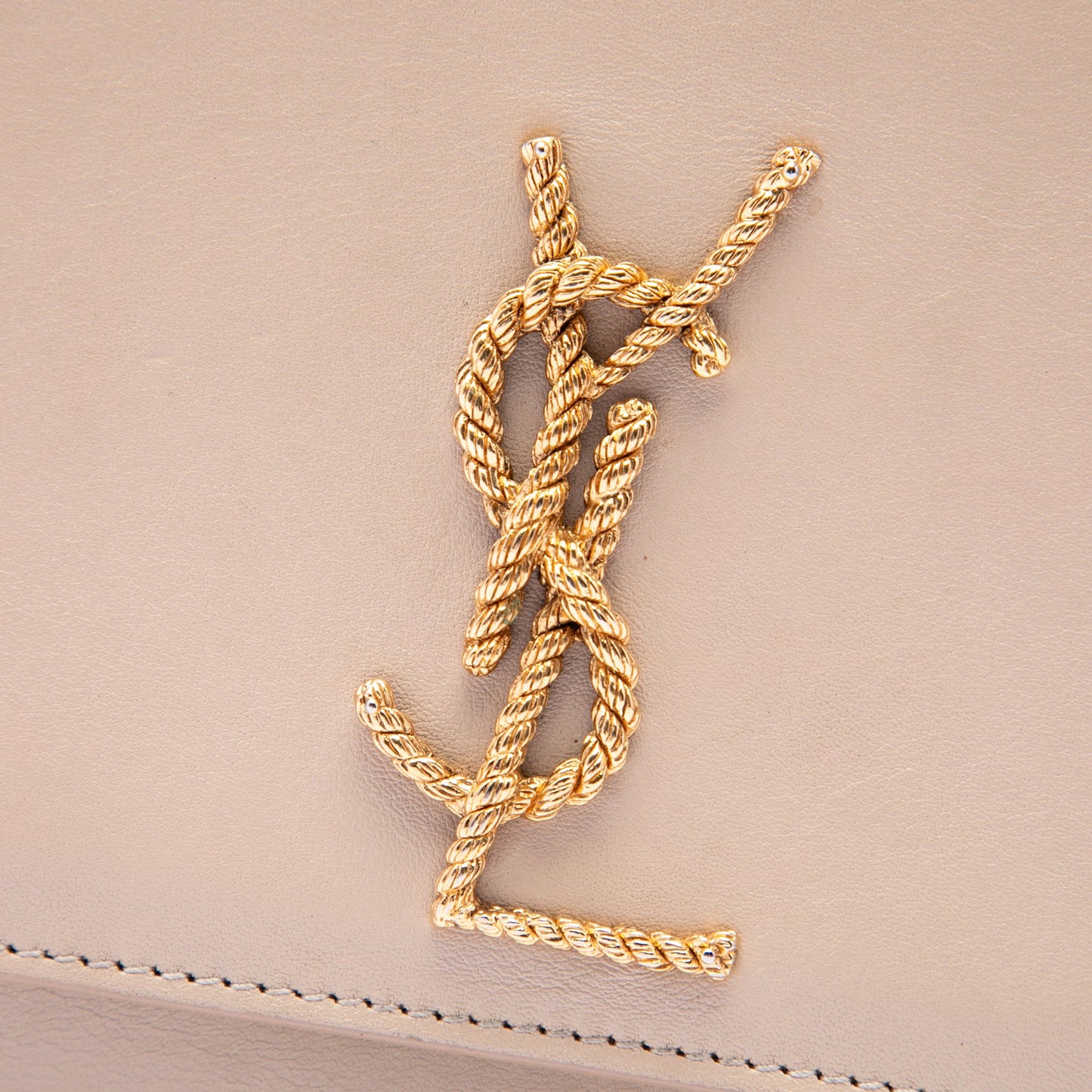 Saint Laurent Medium Smooth Calfskin Braided Monogram Kate Crossbody