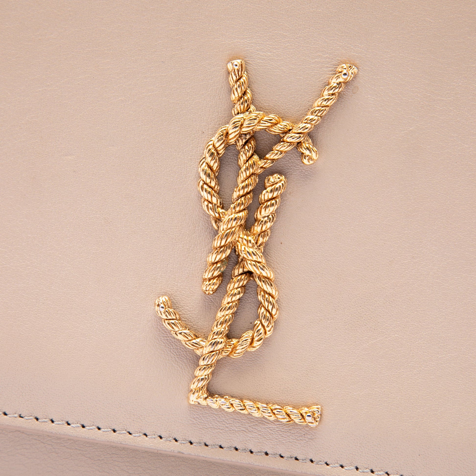 Saint Laurent Medium Smooth Calfskin Braided Monogram Kate Crossbody