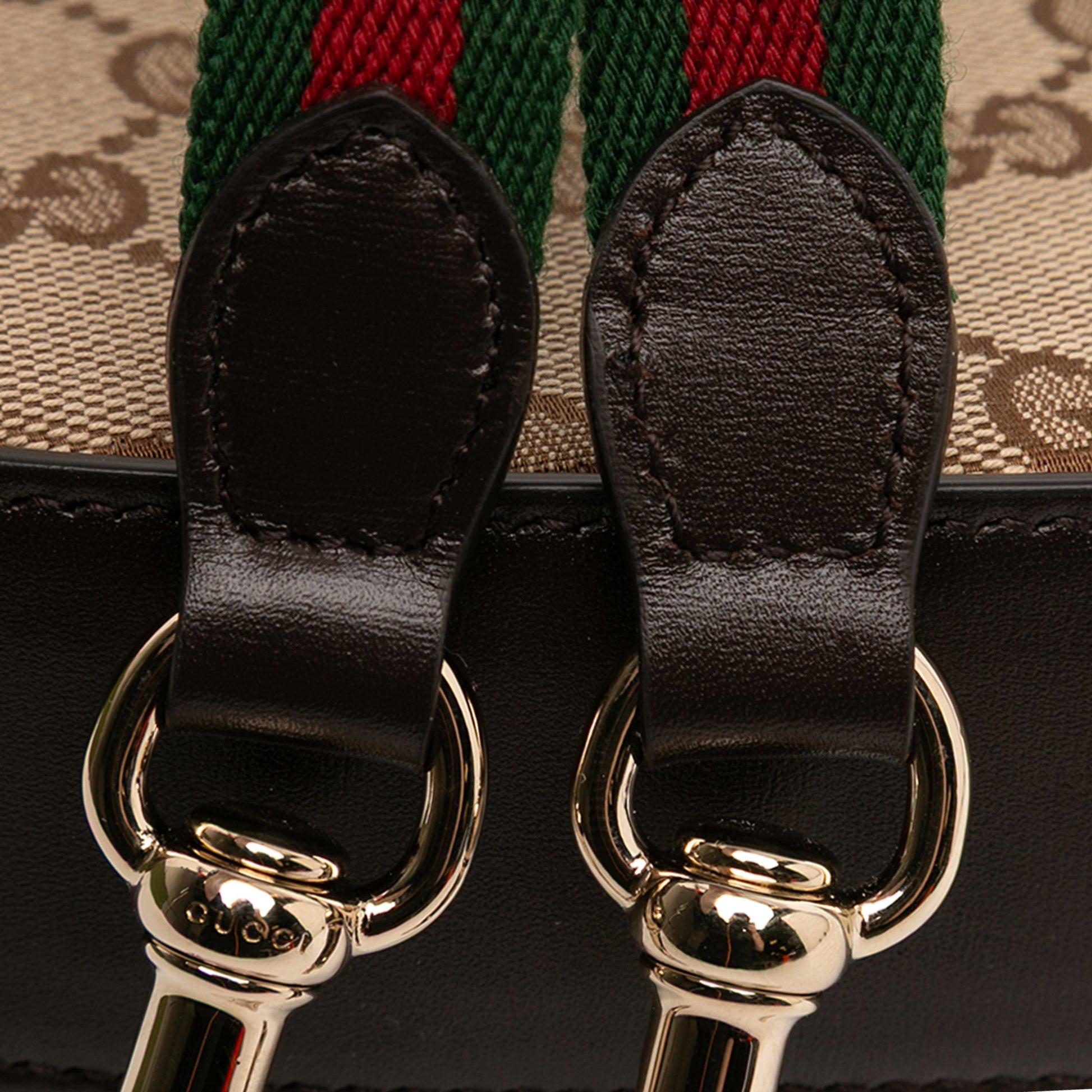 Gucci Mini GG Supreme Moon Side Web Shoulder Bag