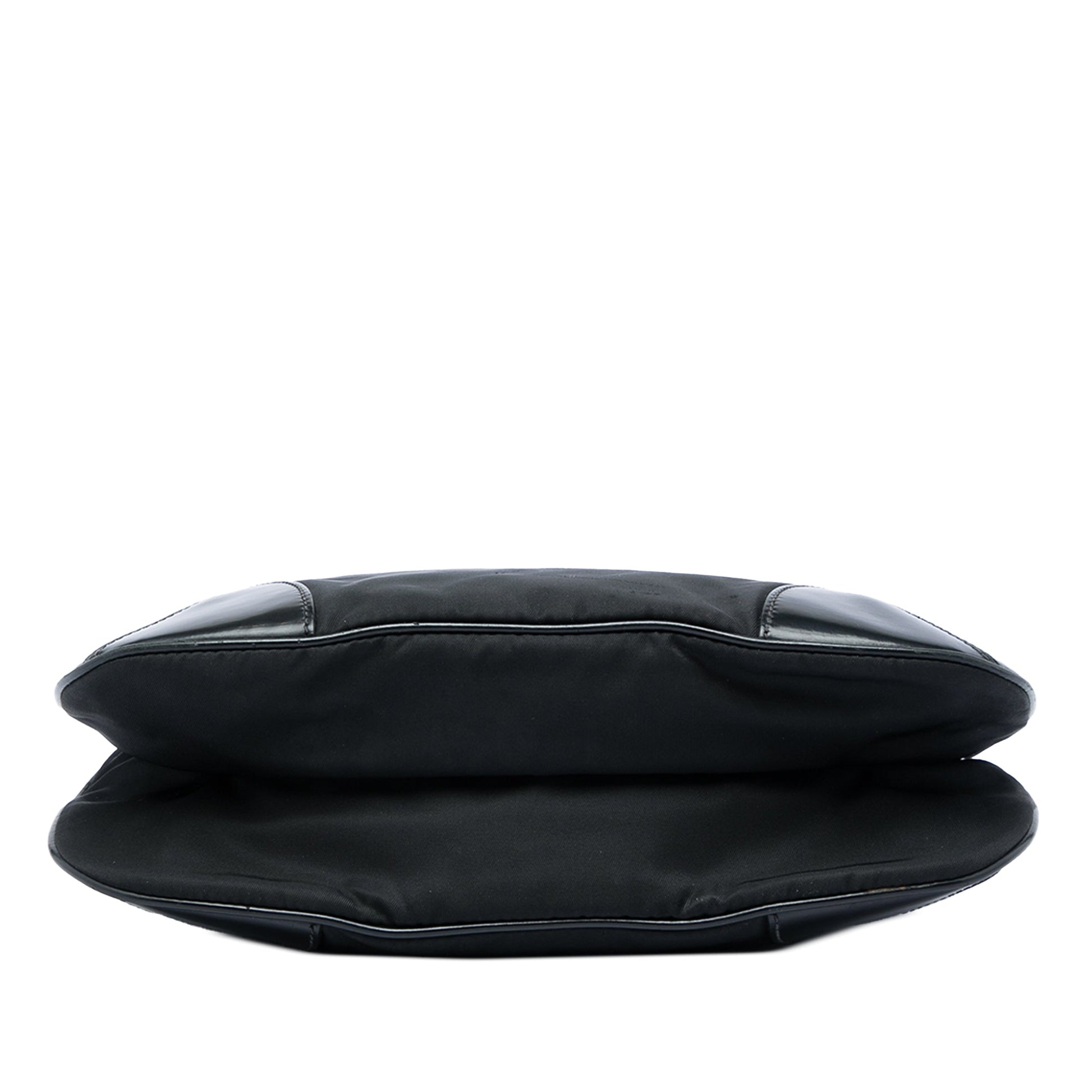 Prada Leather Trimmed Tessuto Zip Top Crossbody