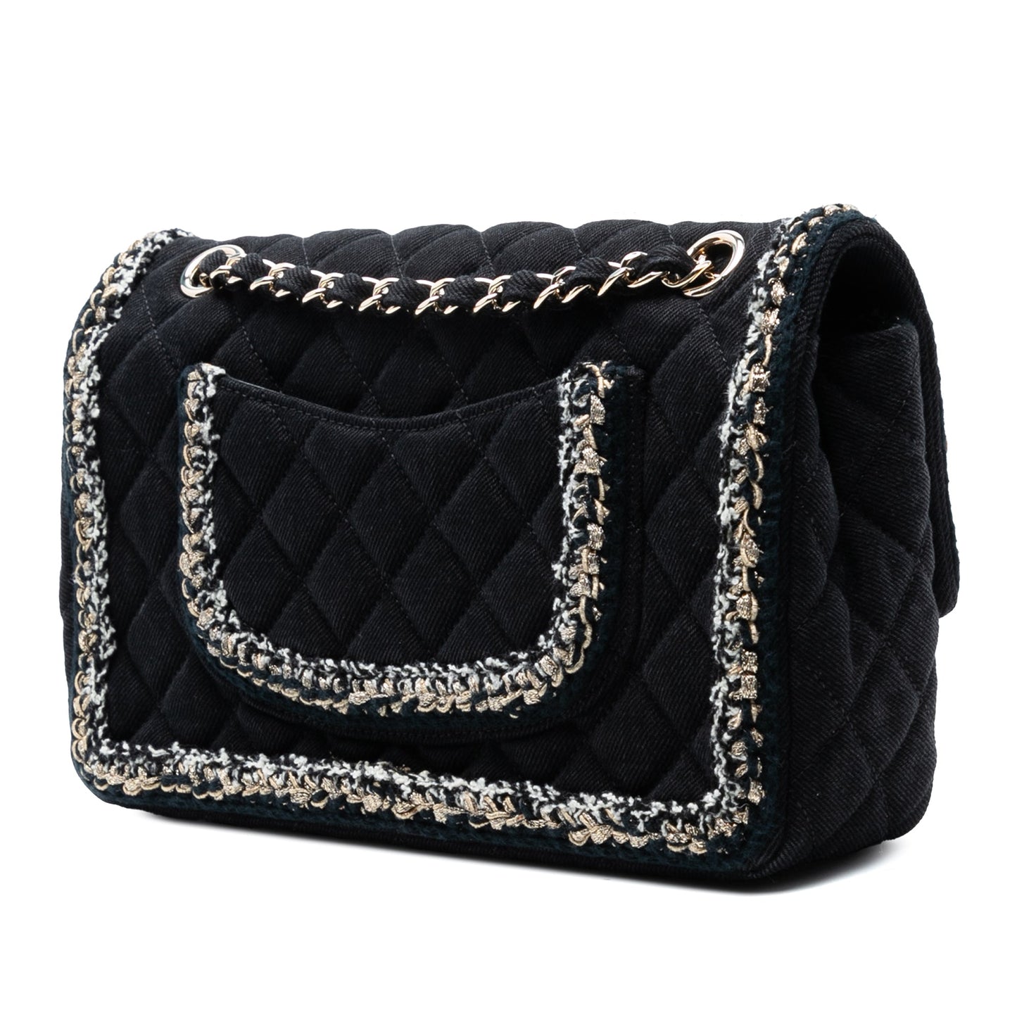 Chanel Medium Classic Denim Braided Single Flap