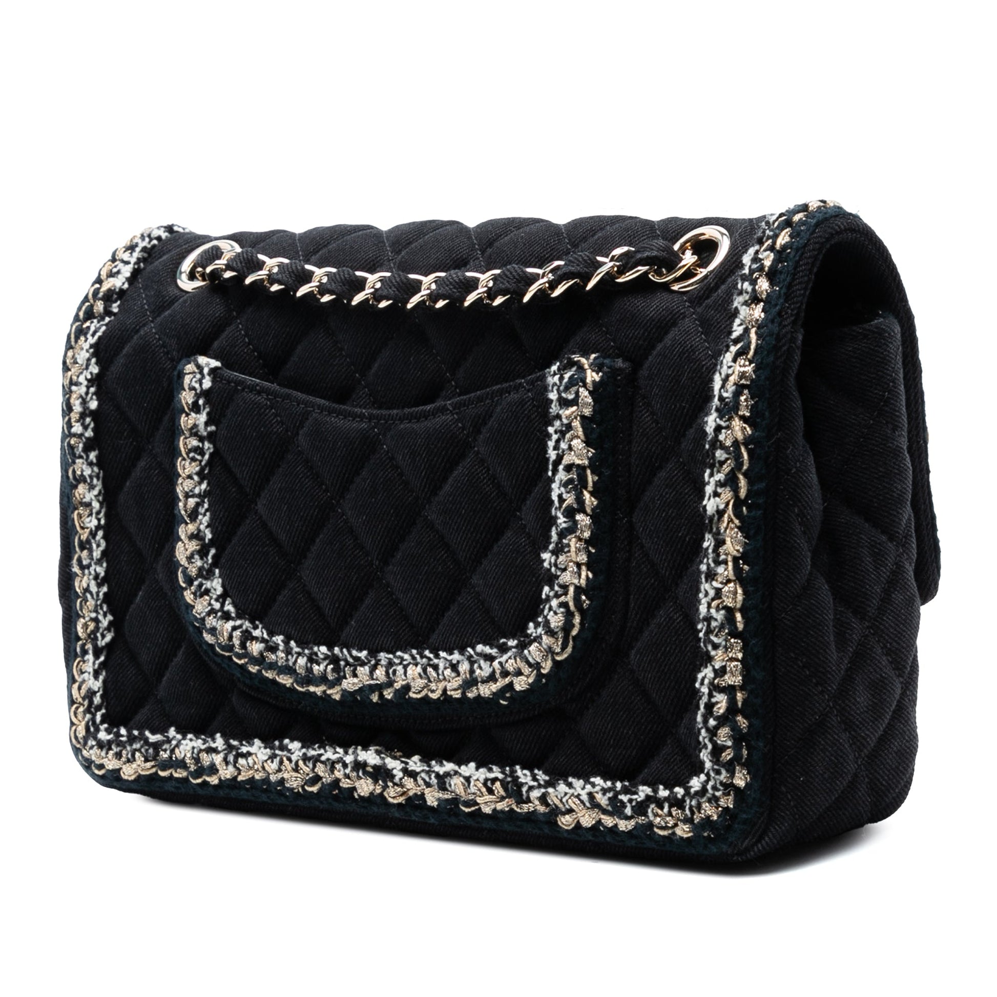 Chanel Medium Classic Denim Braided Single Flap