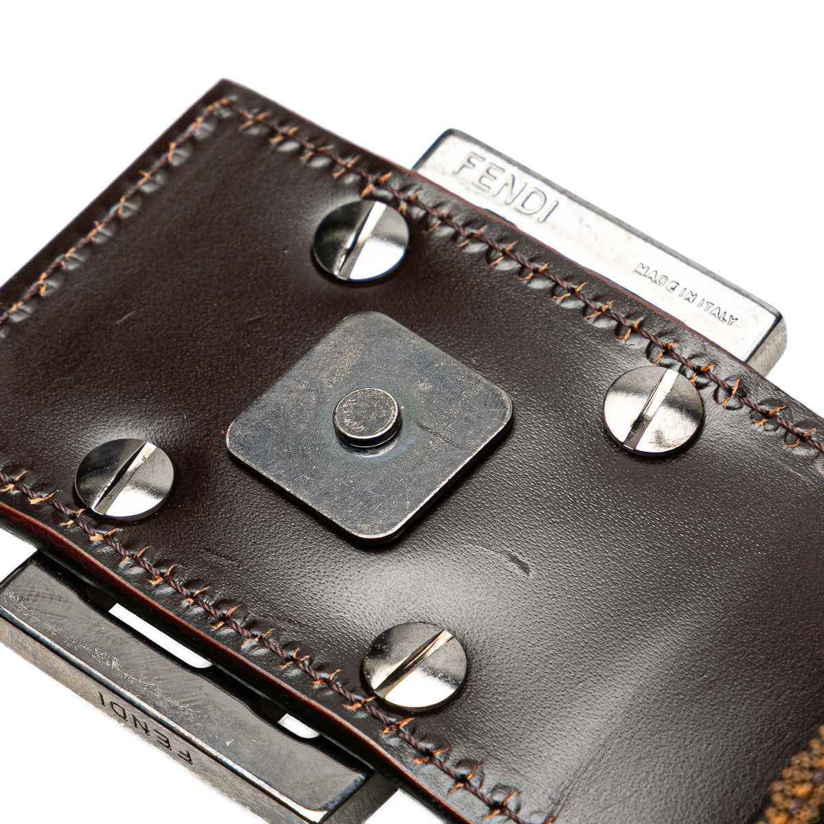 Fendi Zucca Canvas Shoulder Bag