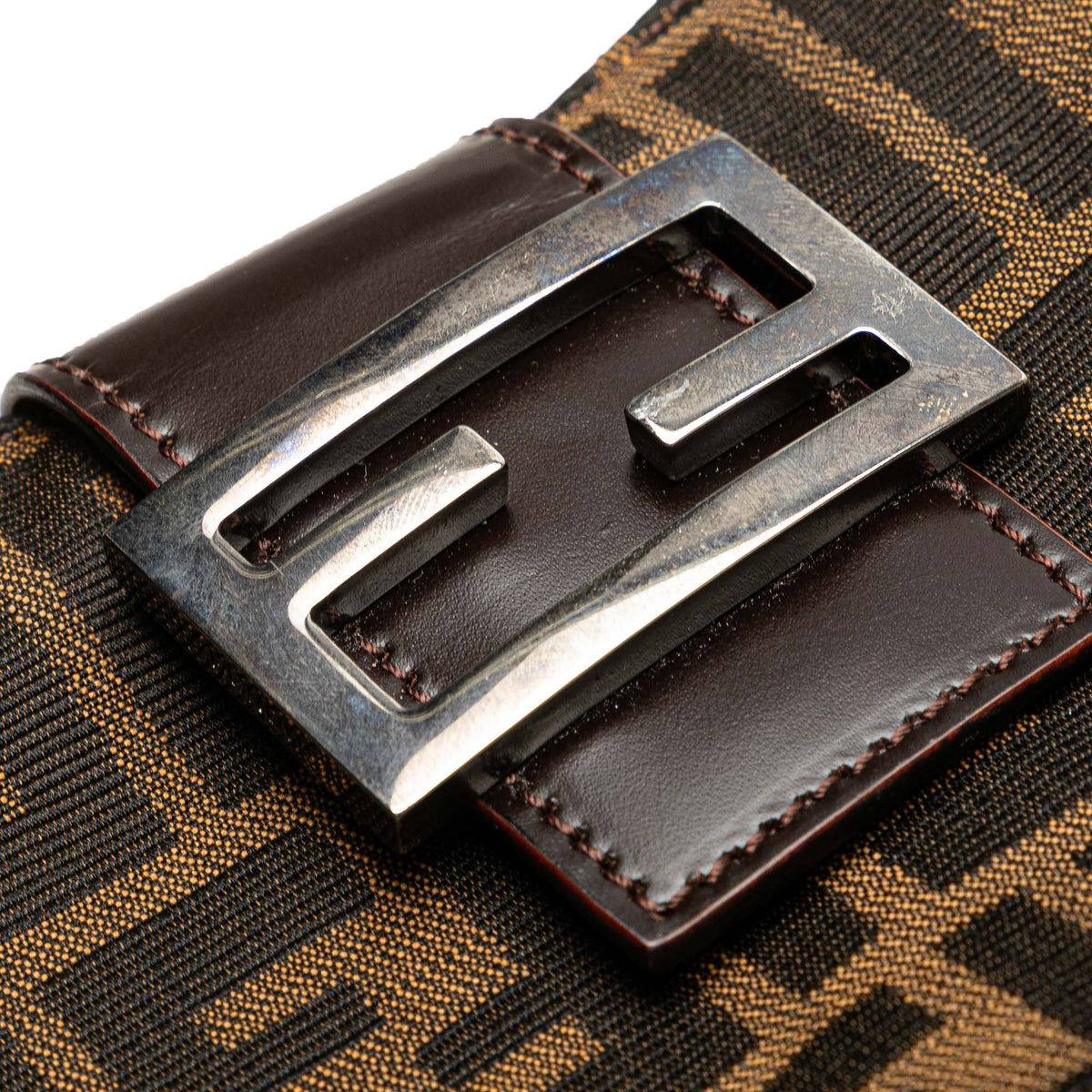 Fendi Zucca Canvas Shoulder Bag