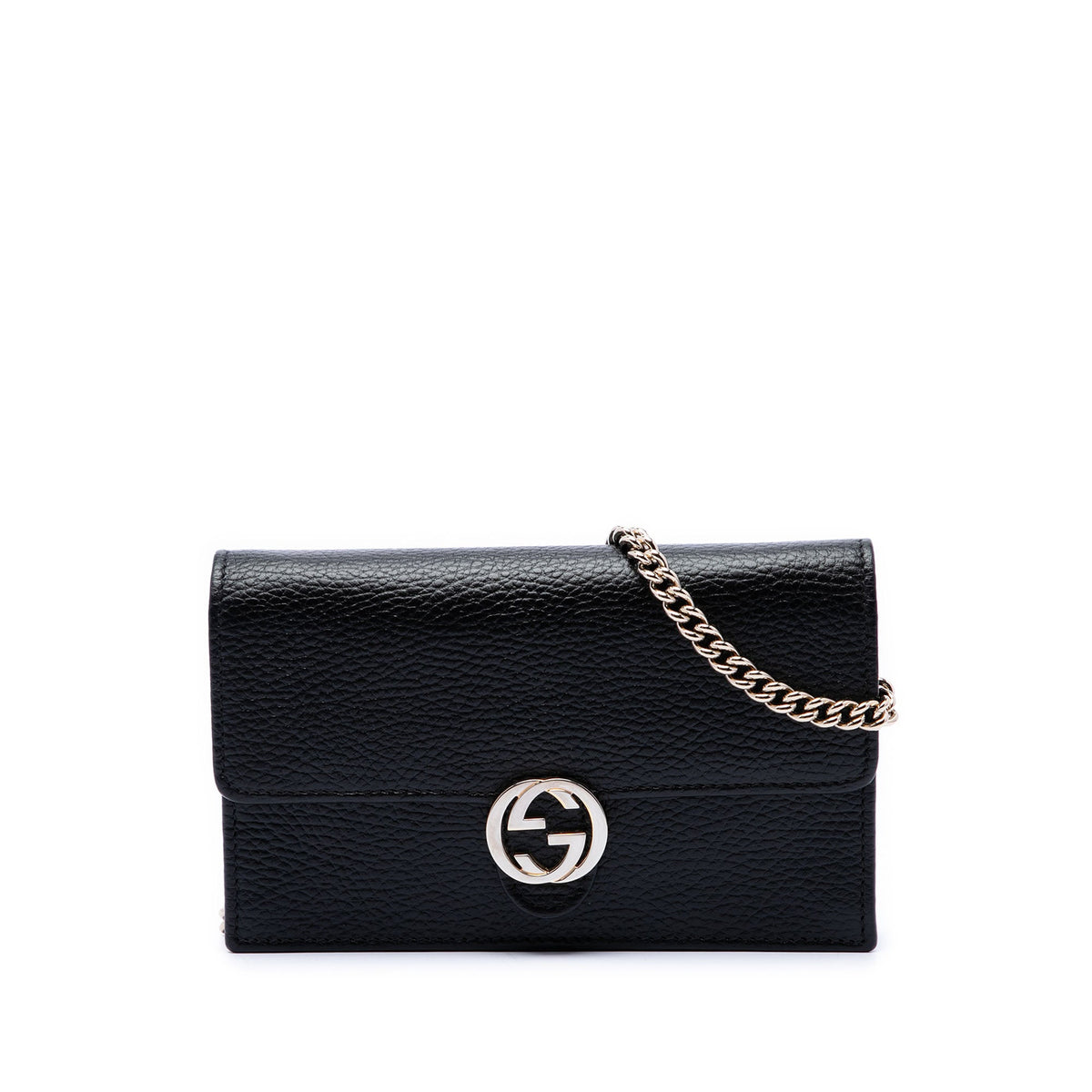 Gucci Dollar Calfskin Interlocking G Wallet on Chain