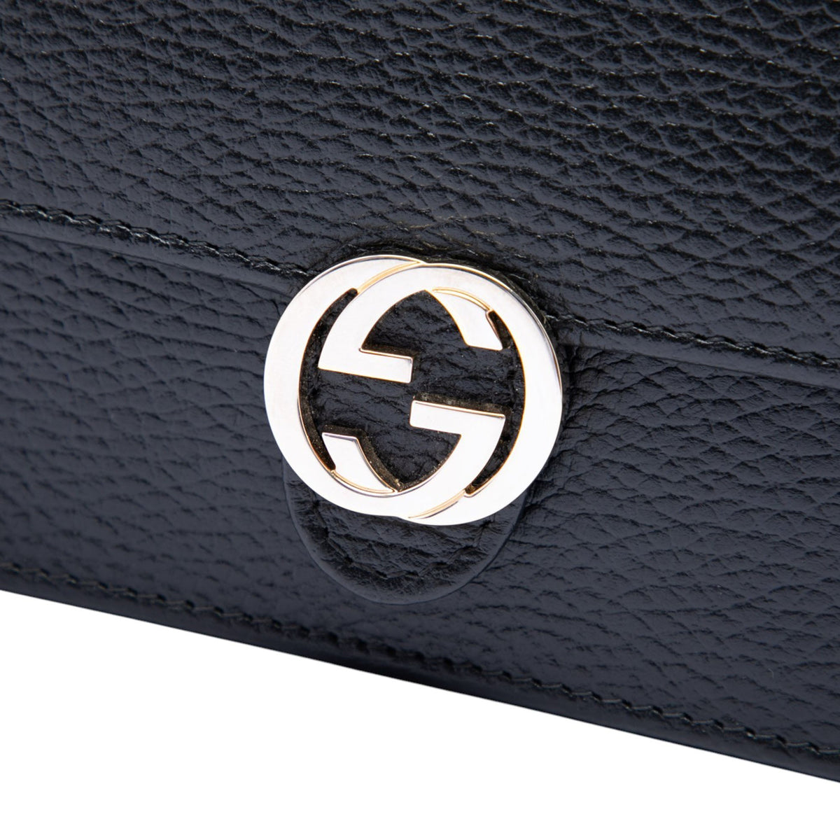 Gucci Dollar Calfskin Interlocking G Wallet on Chain