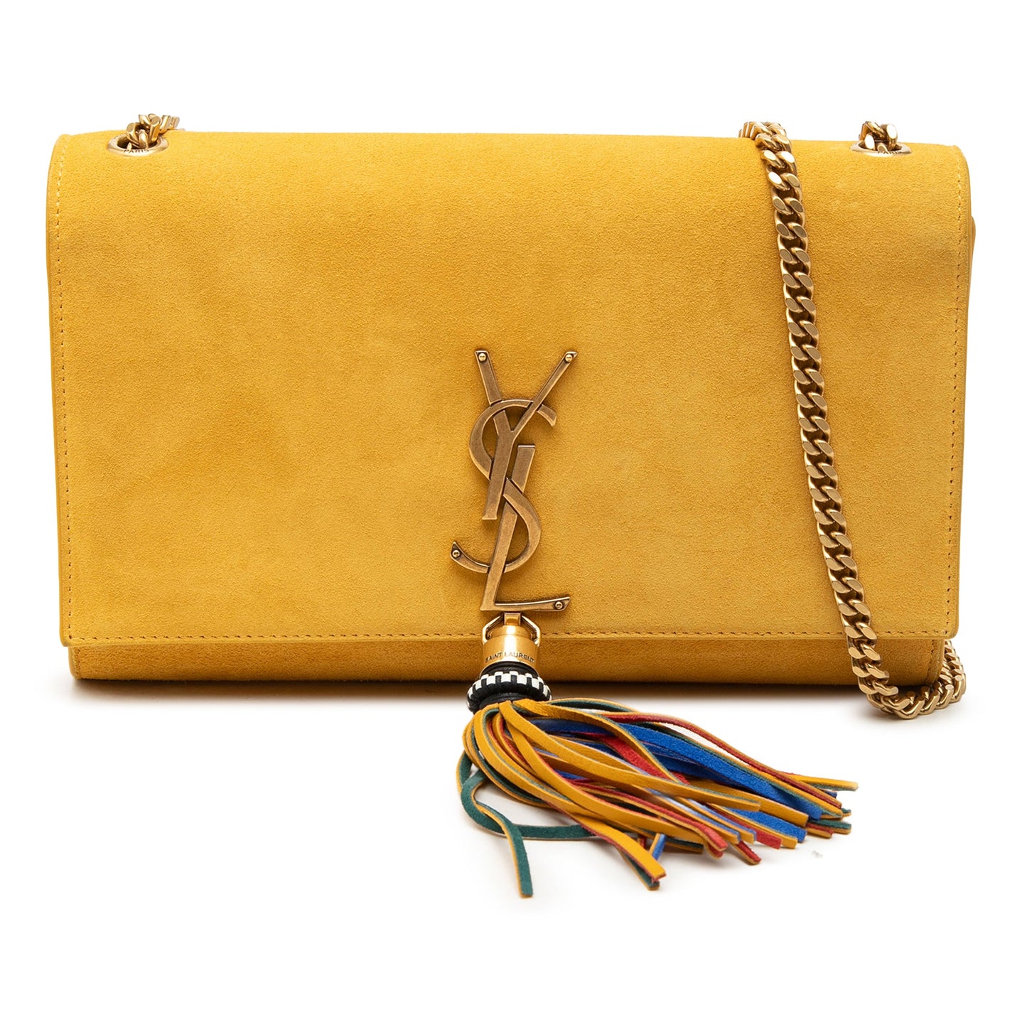 Saint Laurent Medium Suede Monogram Kate Tassel Crossbody