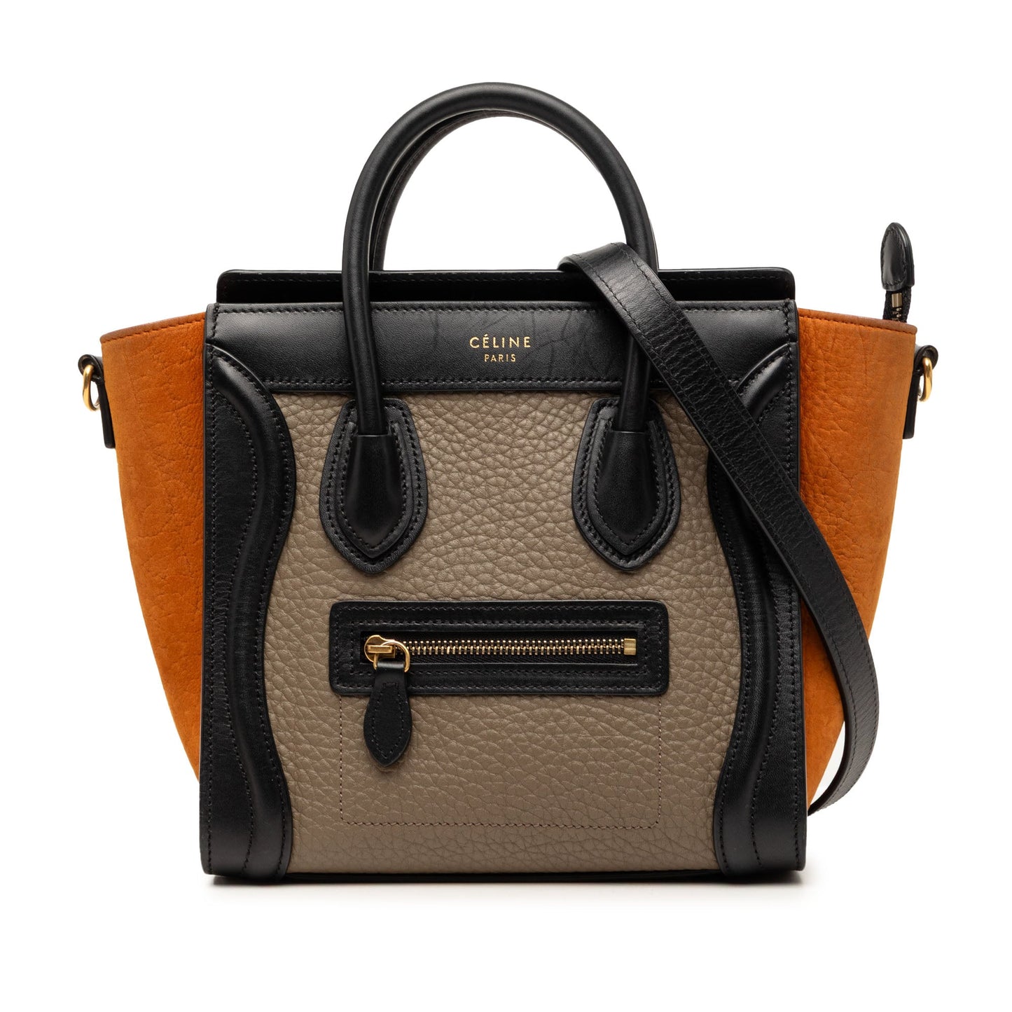 Celine Nano Tricolor Leather Luggage Tote