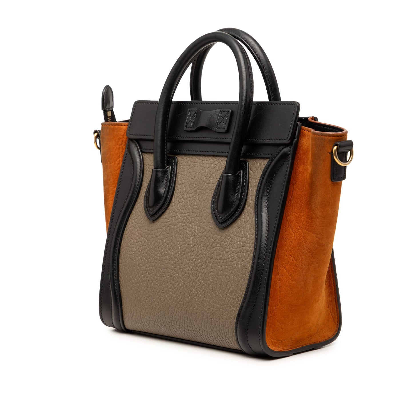 Celine Nano Tricolor Leather Luggage Tote
