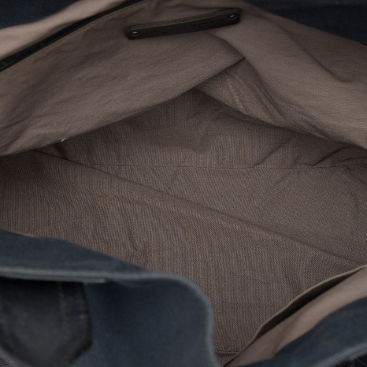 Bottega Veneta Nappa Intrecciato Trimmed Canvas Tote — Blue