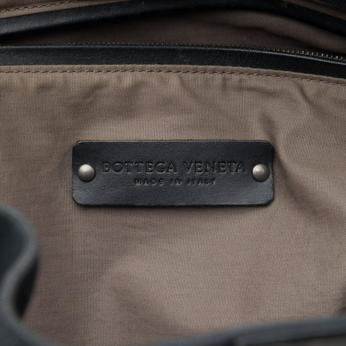 Bottega Veneta Nappa Intrecciato Trimmed Canvas Tote — Blue