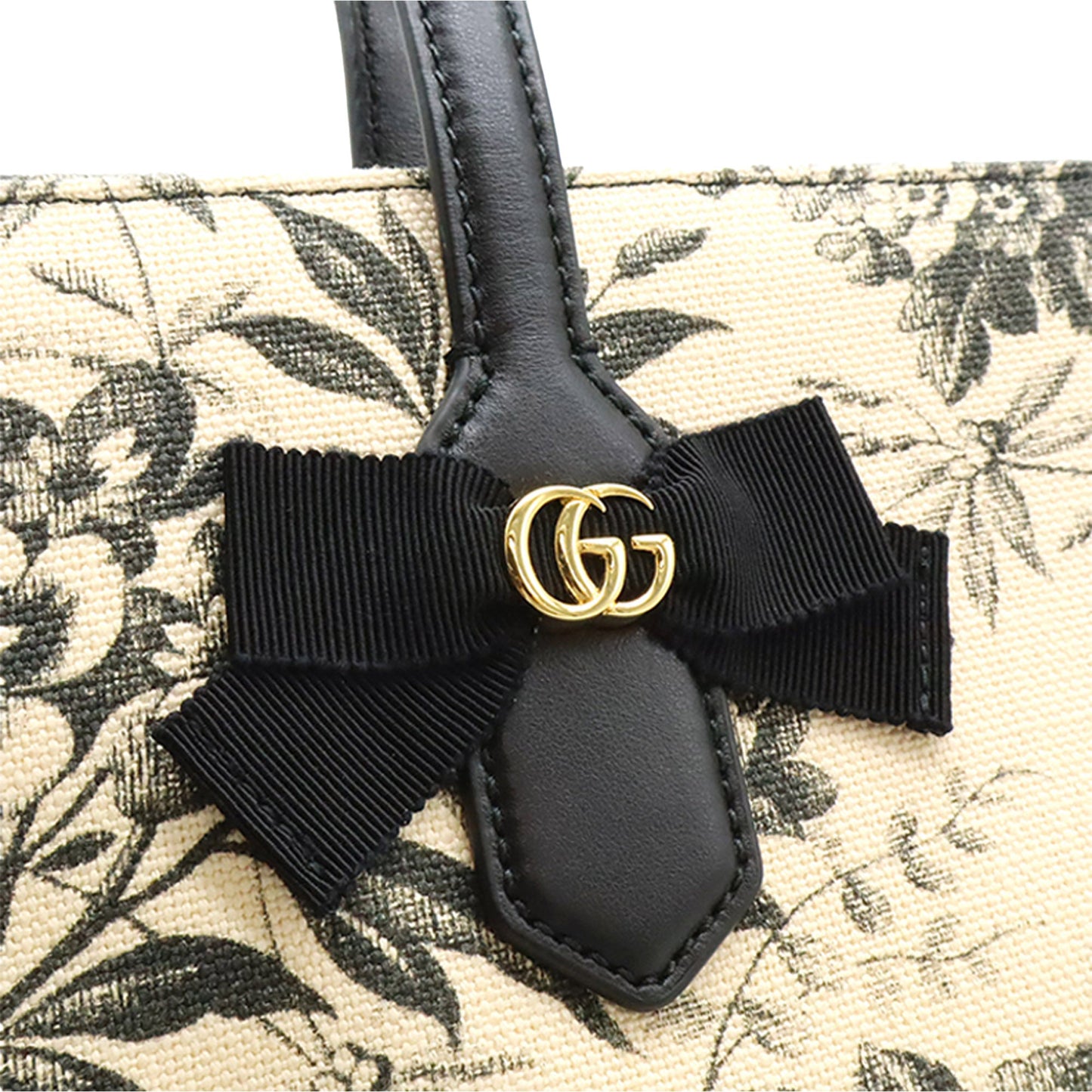 Gucci Canvas GG Ribbon Herbarium Tote