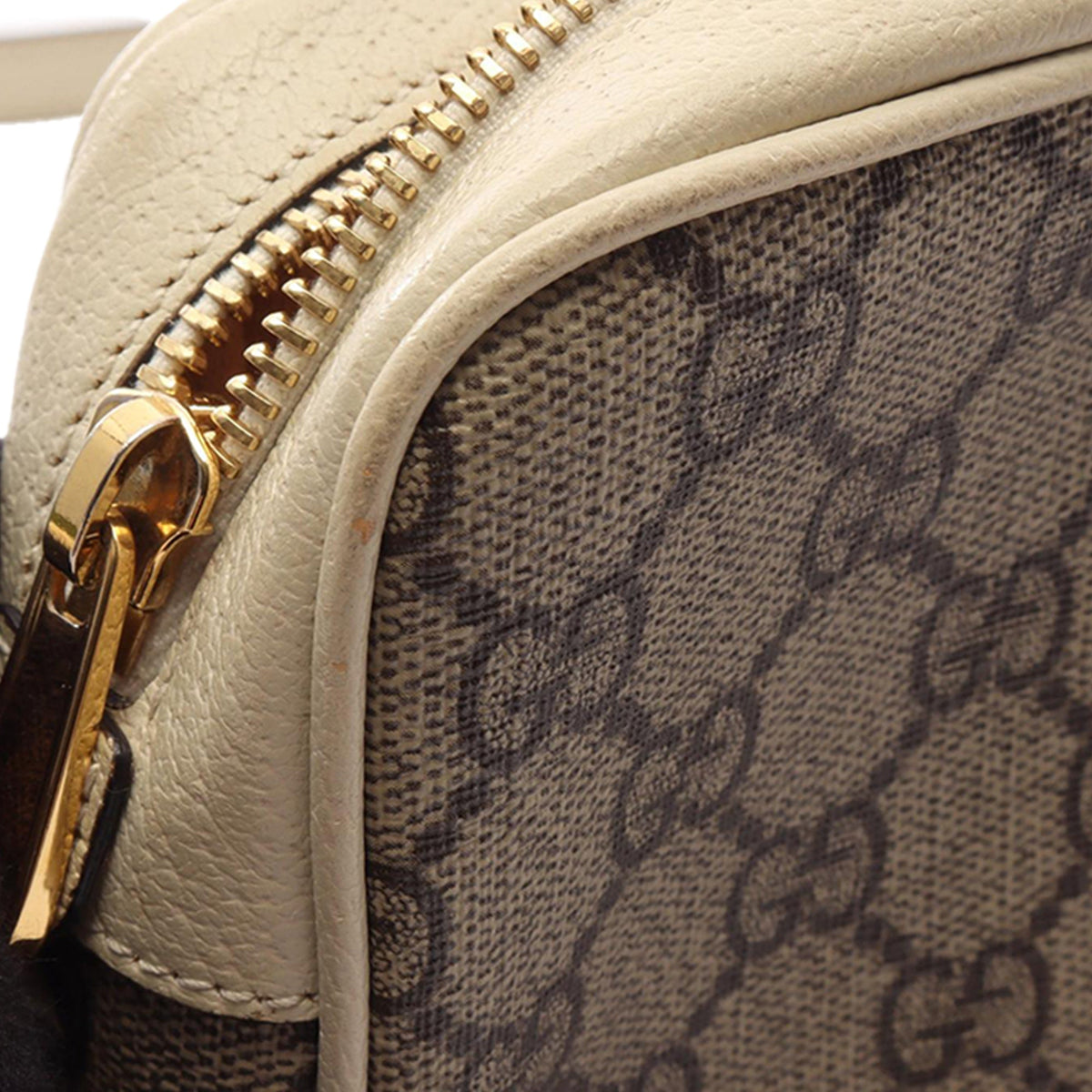 Gucci Mini GG Supreme Web Ophidia Crossbody — Beige
